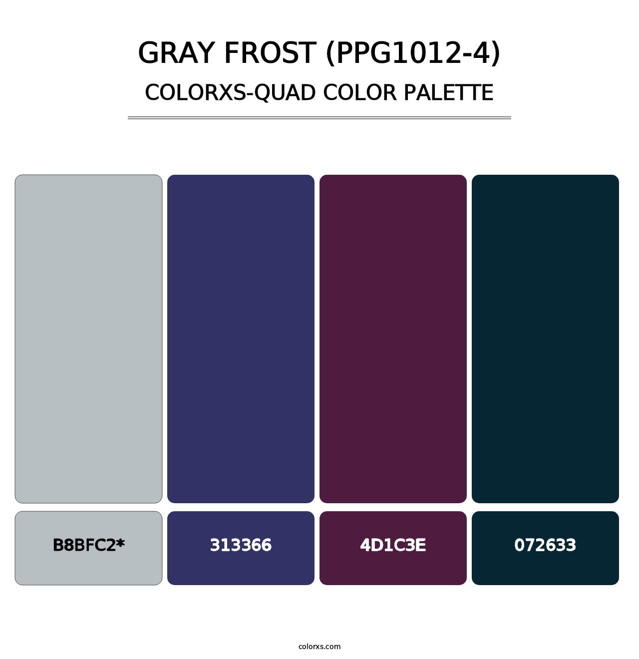 Gray Frost (PPG1012-4) - Colorxs Quad Palette