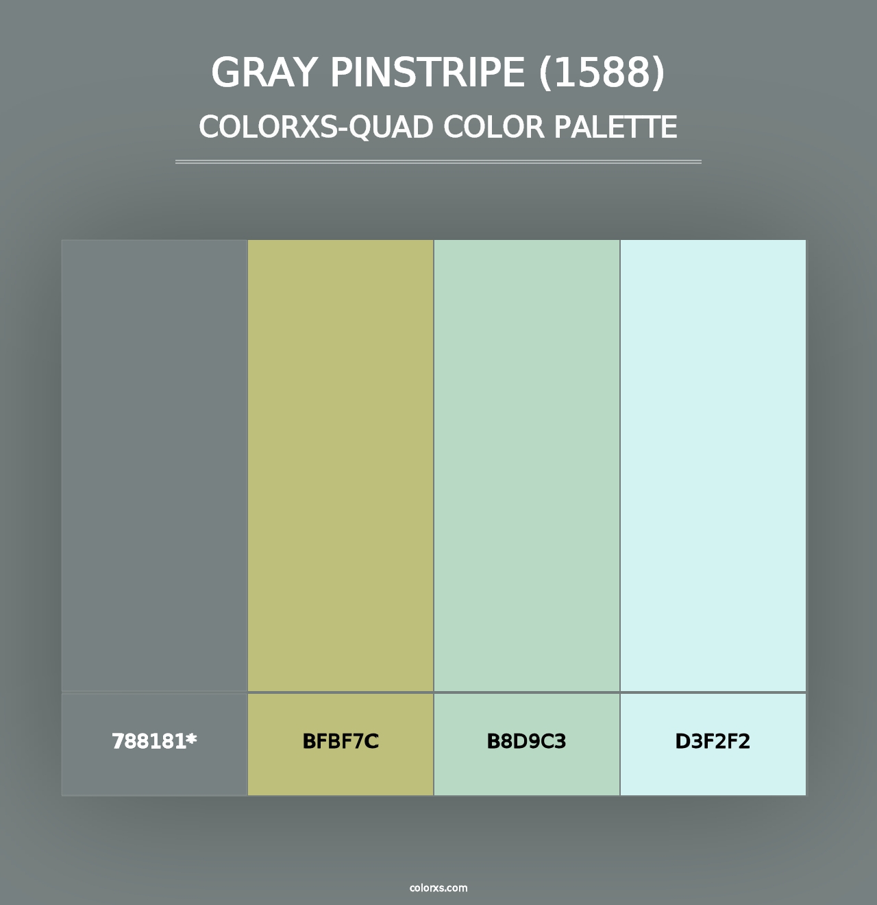 Gray Pinstripe (1588) - Colorxs Quad Palette