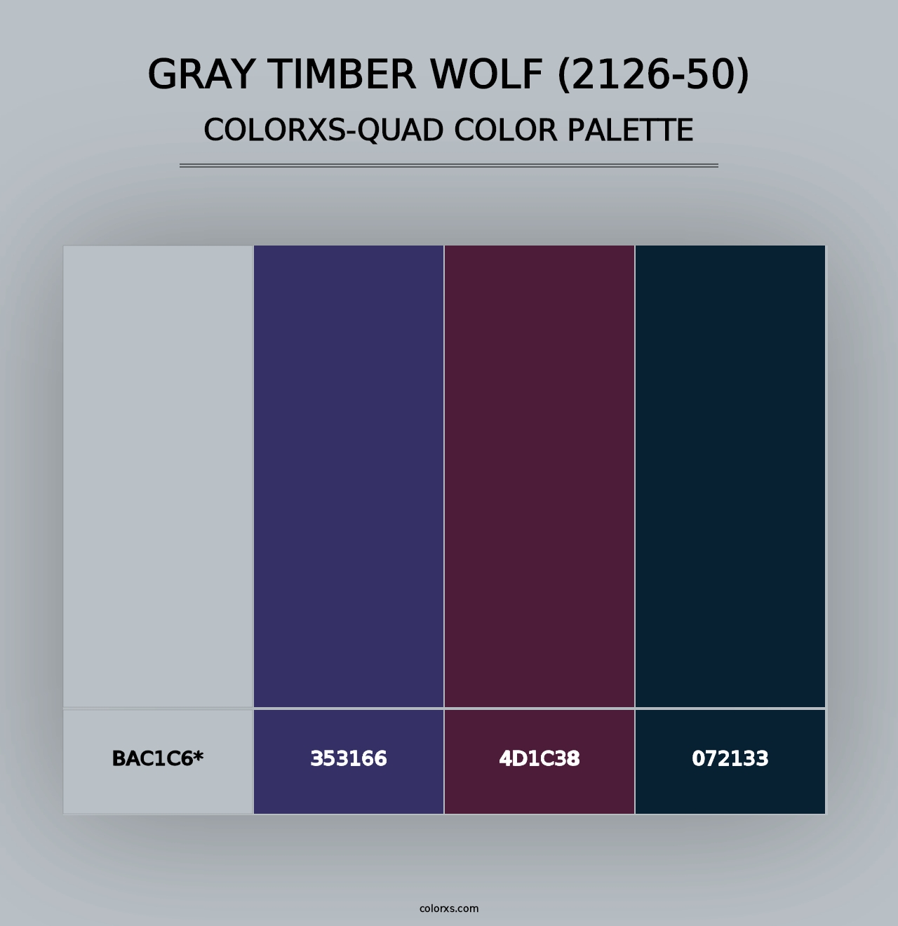 Gray Timber Wolf (2126-50) - Colorxs Quad Palette