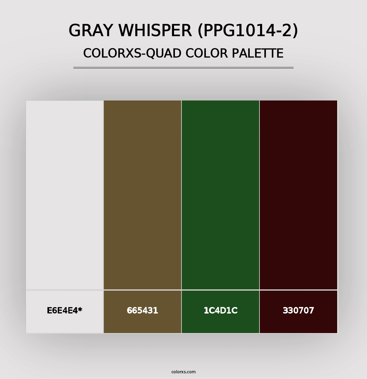 Gray Whisper (PPG1014-2) - Colorxs Quad Palette