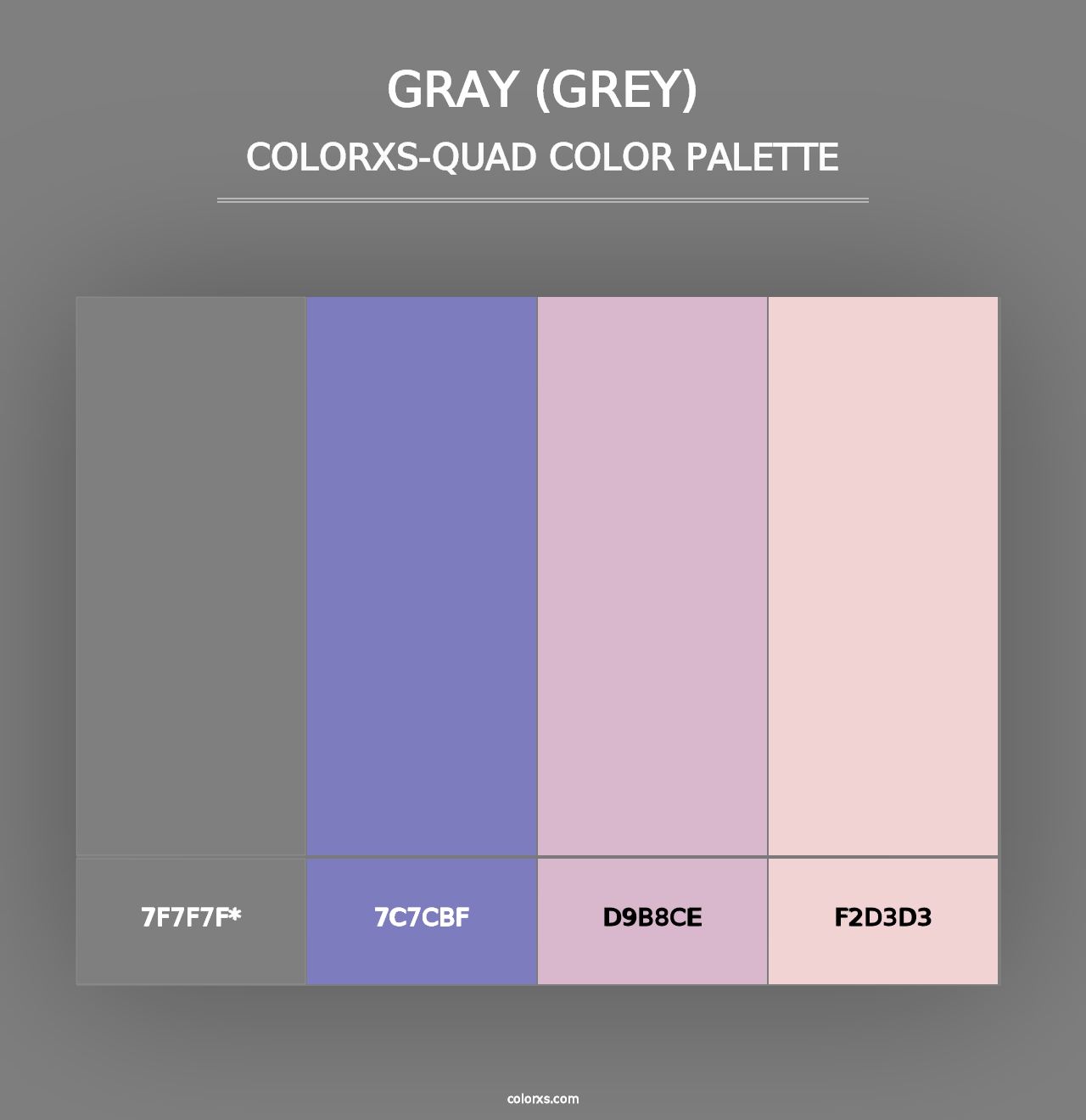 Gray (Grey) - Colorxs Quad Palette