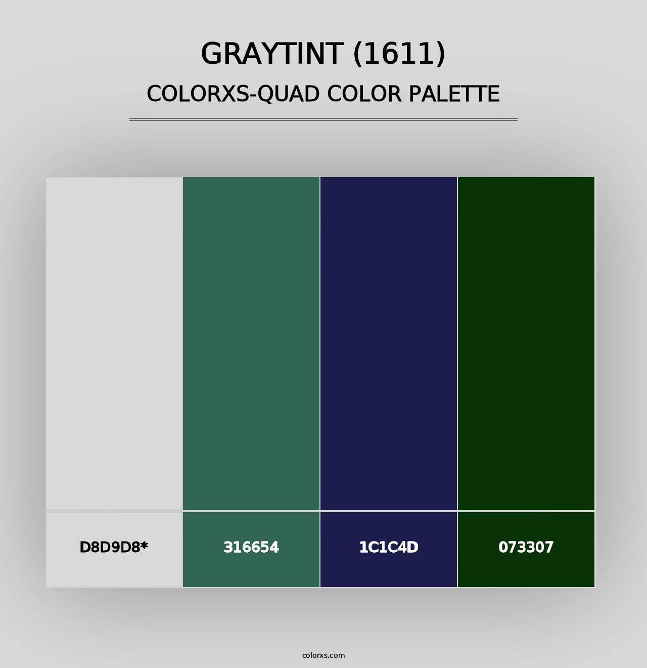 Graytint (1611) - Colorxs Quad Palette