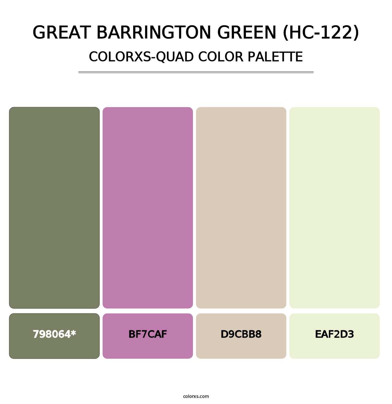 Great Barrington Green (HC-122) - Colorxs Quad Palette