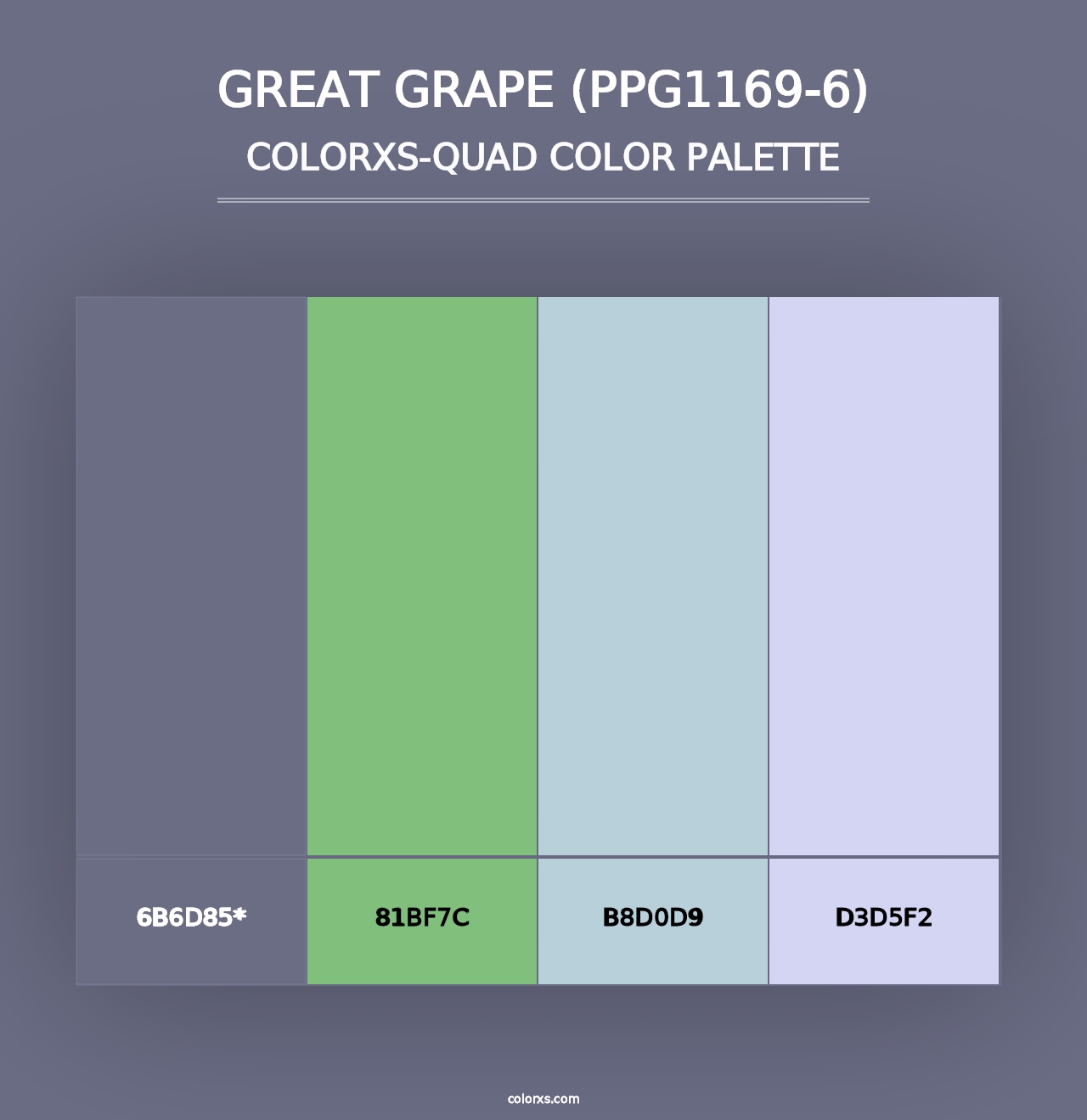 Great Grape (PPG1169-6) - Colorxs Quad Palette