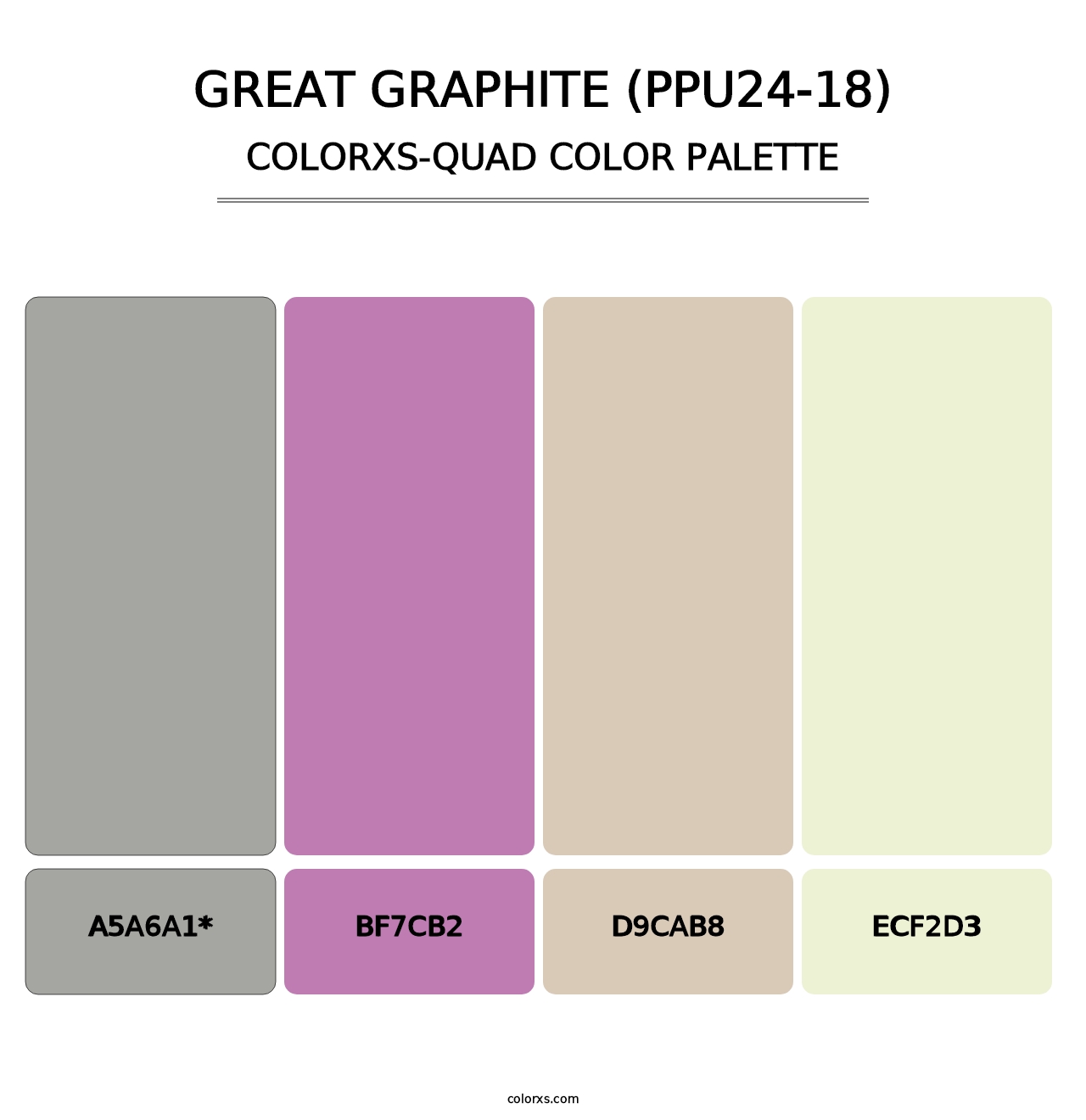 Great Graphite (PPU24-18) - Colorxs Quad Palette