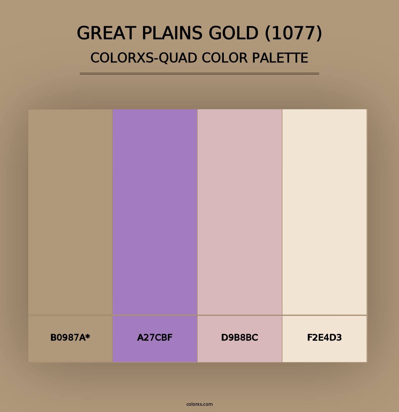 Great Plains Gold (1077) - Colorxs Quad Palette