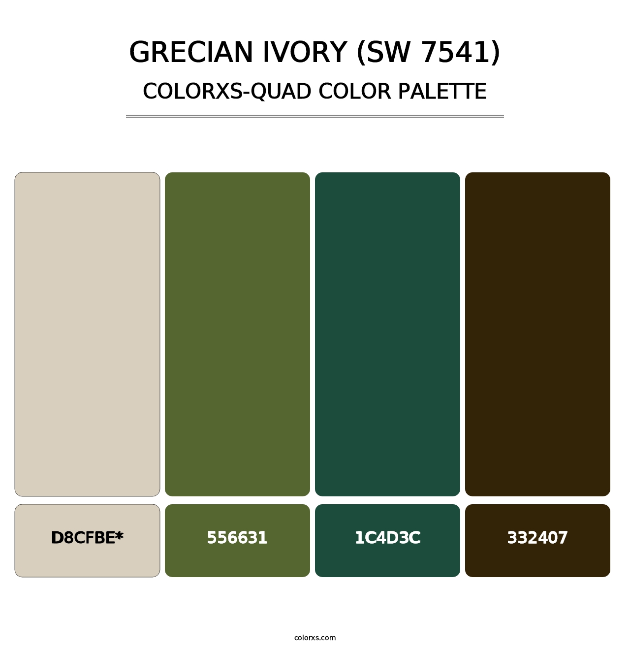 Grecian Ivory (SW 7541) - Colorxs Quad Palette