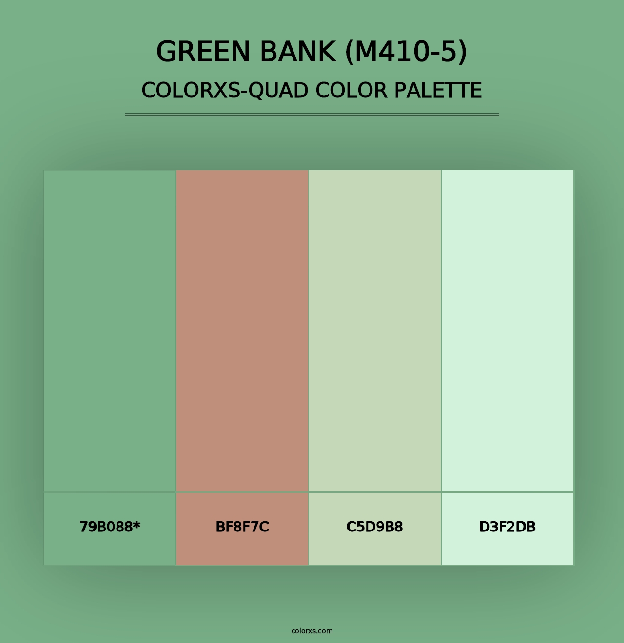 Green Bank (M410-5) - Colorxs Quad Palette