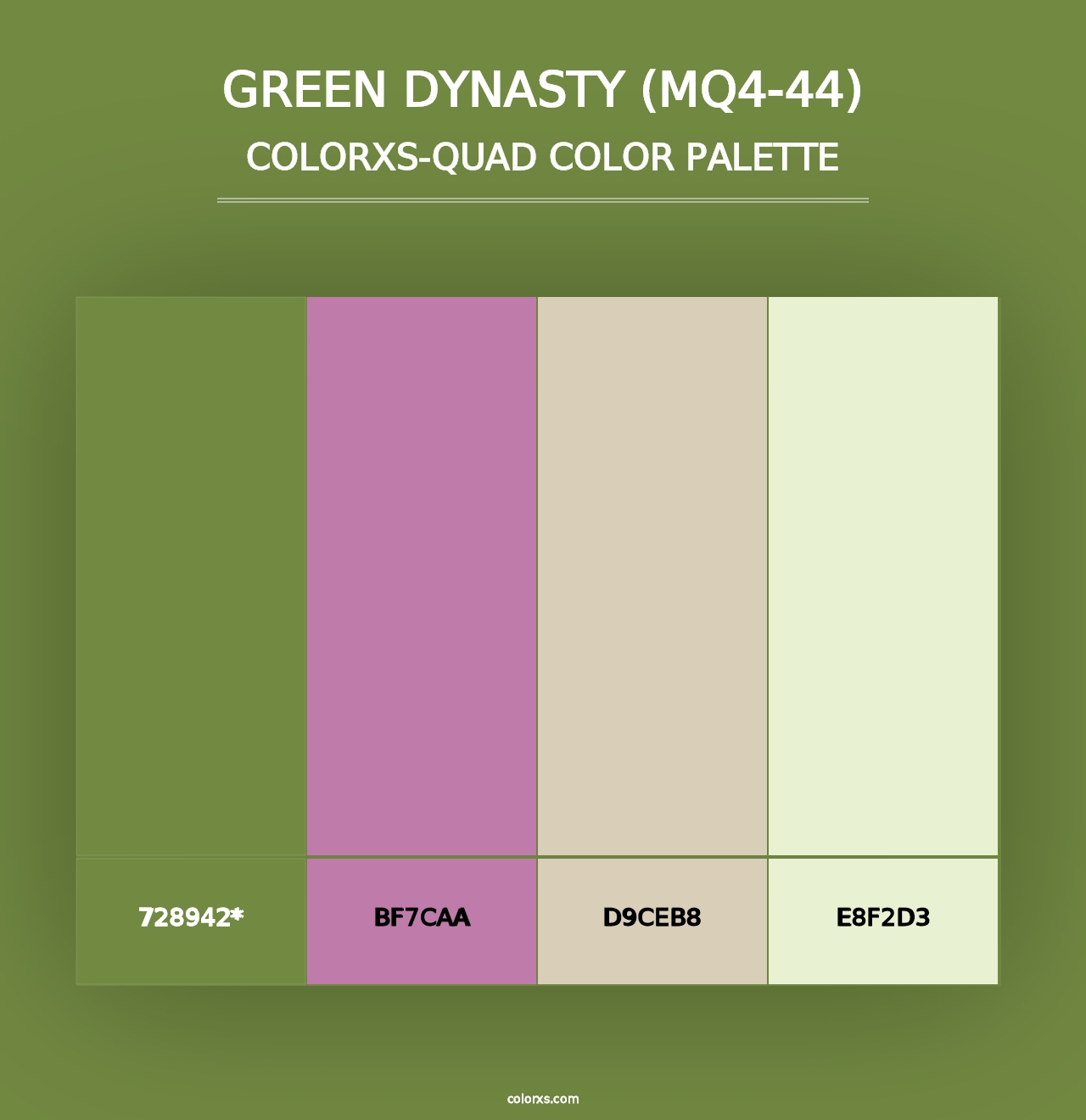 Green Dynasty (MQ4-44) - Colorxs Quad Palette