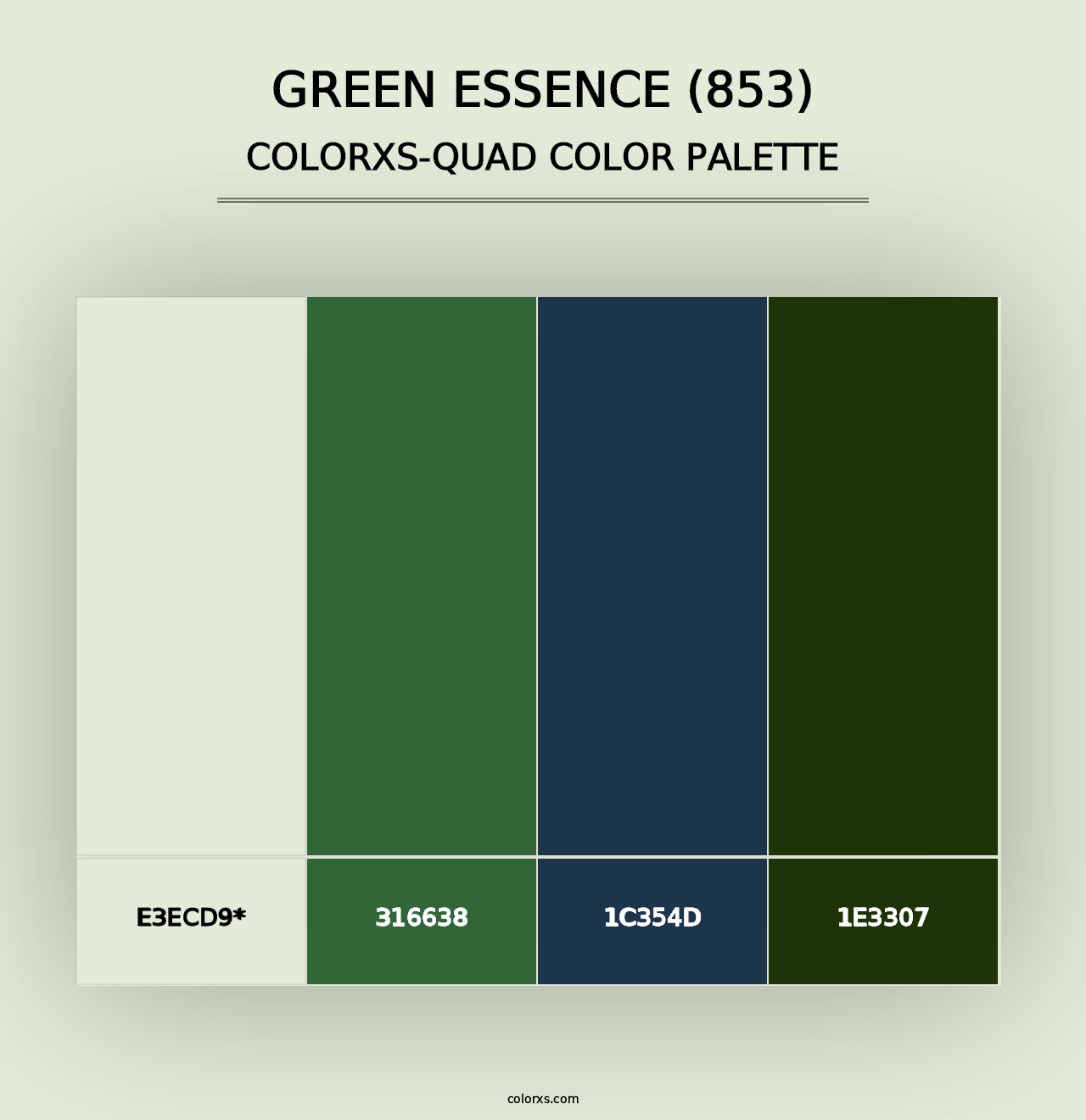 Green Essence (853) - Colorxs Quad Palette