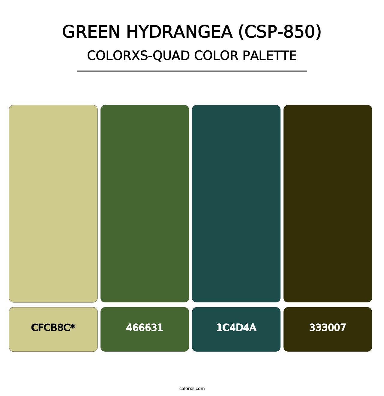 Green Hydrangea (CSP-850) - Colorxs Quad Palette