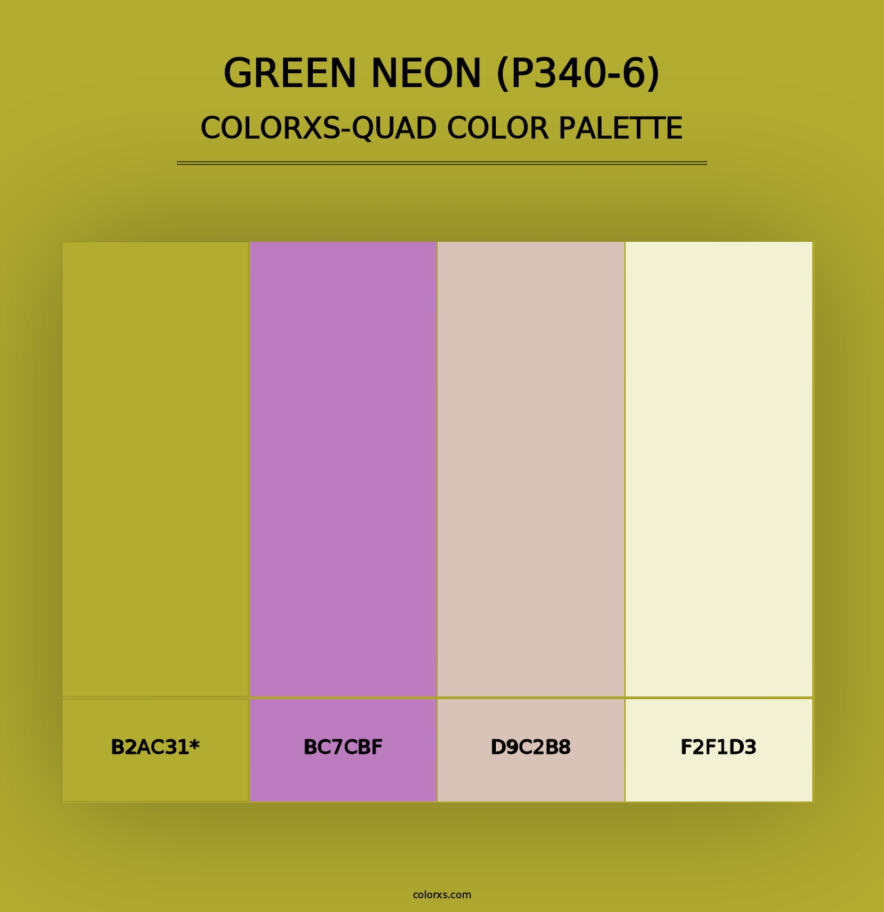 Green Neon (P340-6) - Colorxs Quad Palette