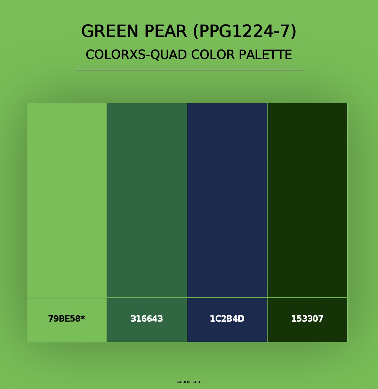 Green Pear (PPG1224-7) - Colorxs Quad Palette