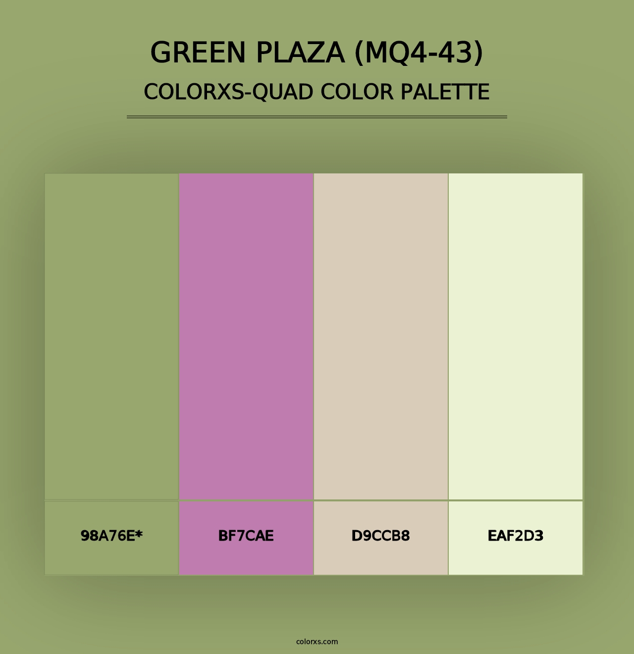 Green Plaza (MQ4-43) - Colorxs Quad Palette