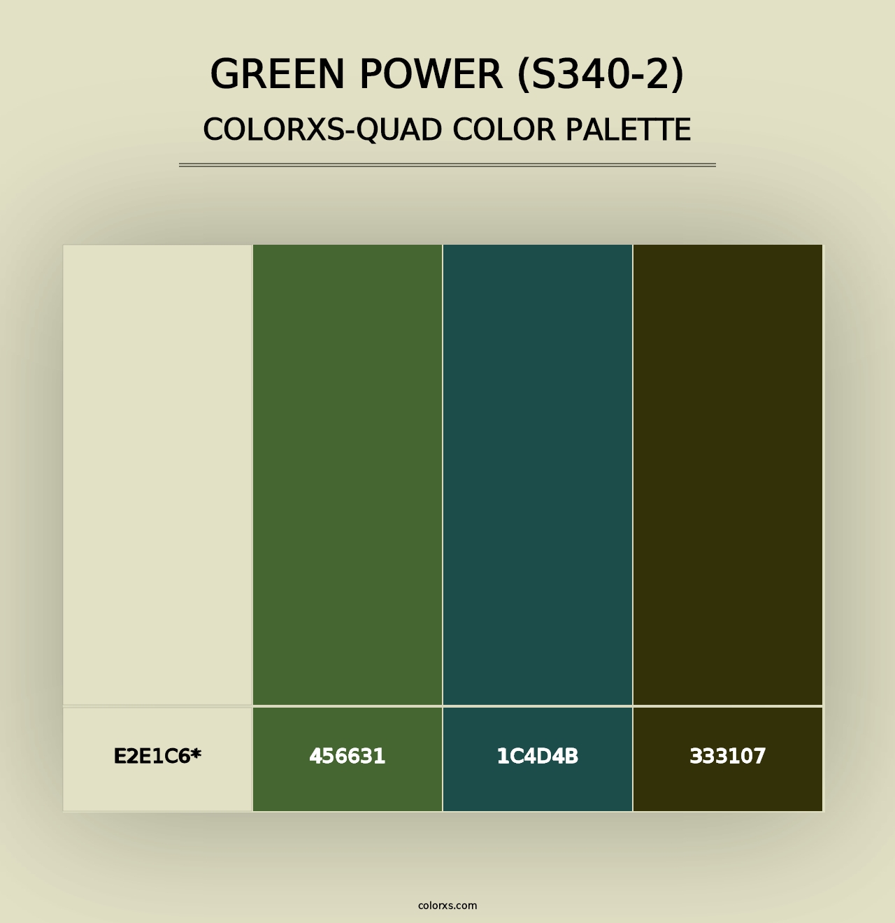 Green Power (S340-2) - Colorxs Quad Palette