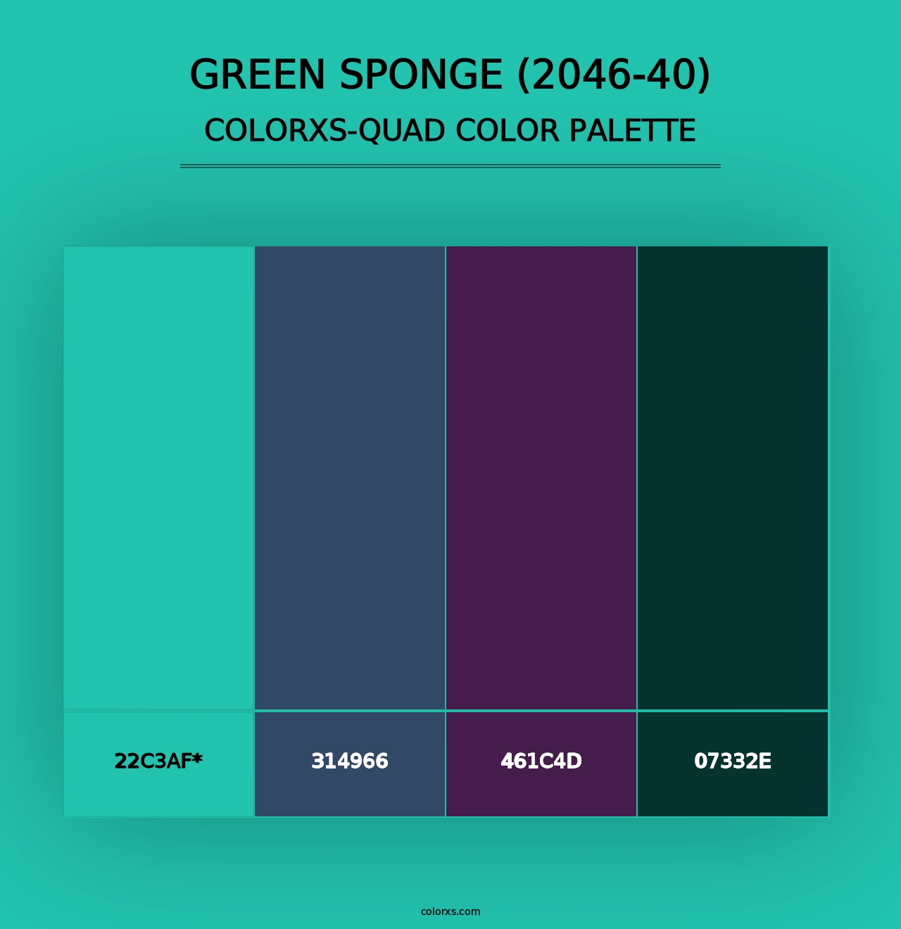 Green Sponge (2046-40) - Colorxs Quad Palette