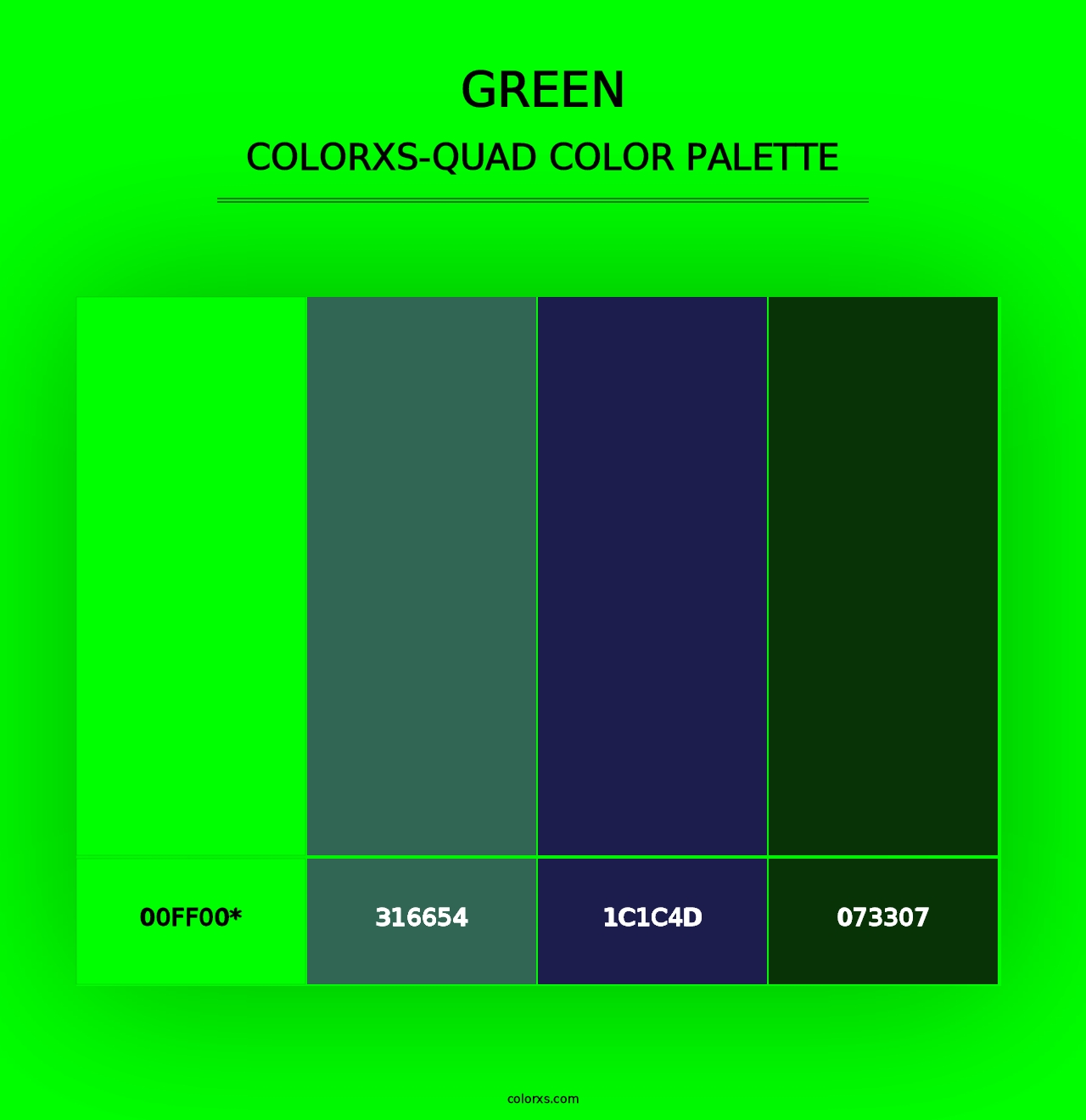 Green - Colorxs Quad Palette