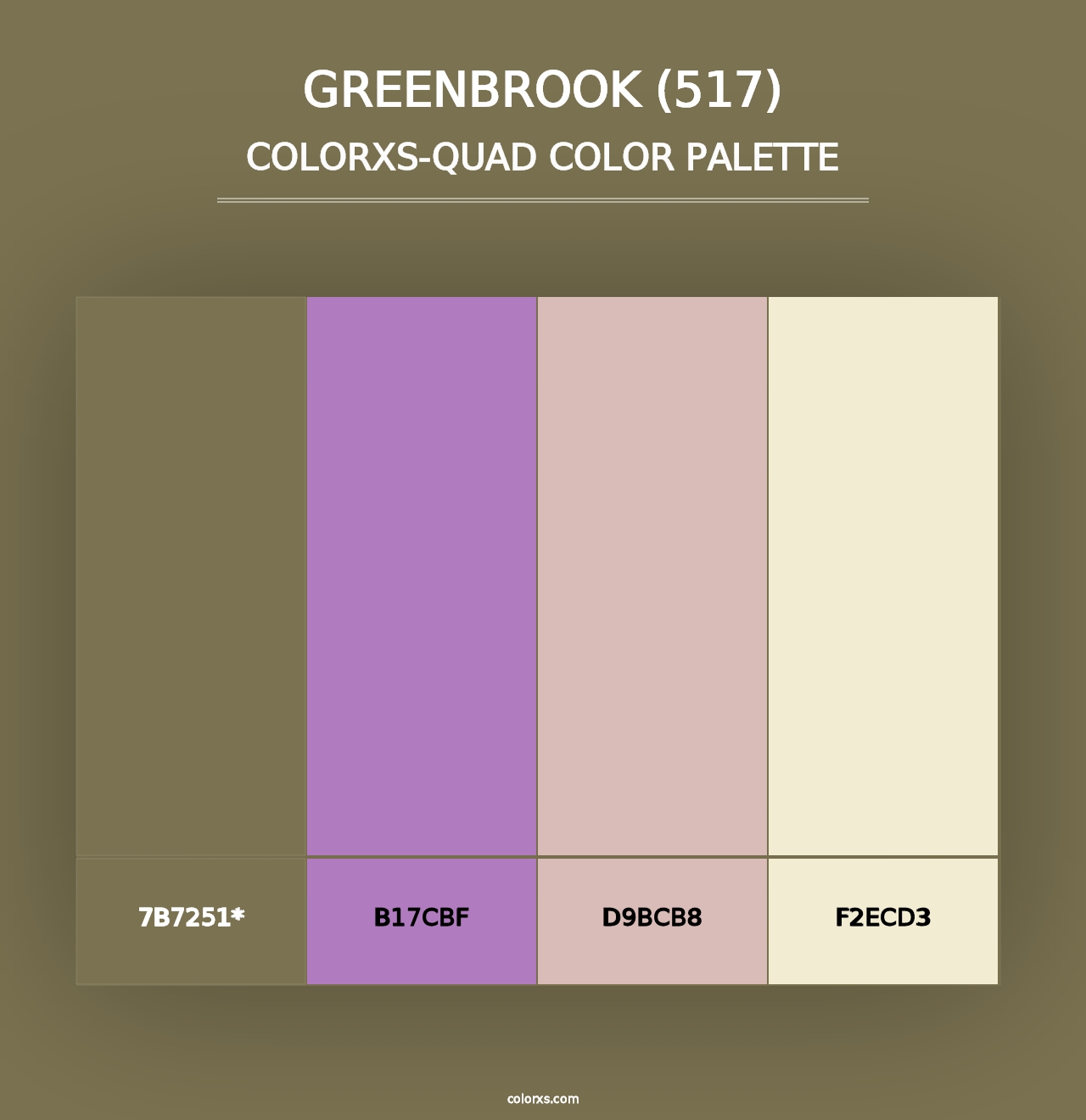 Greenbrook (517) - Colorxs Quad Palette