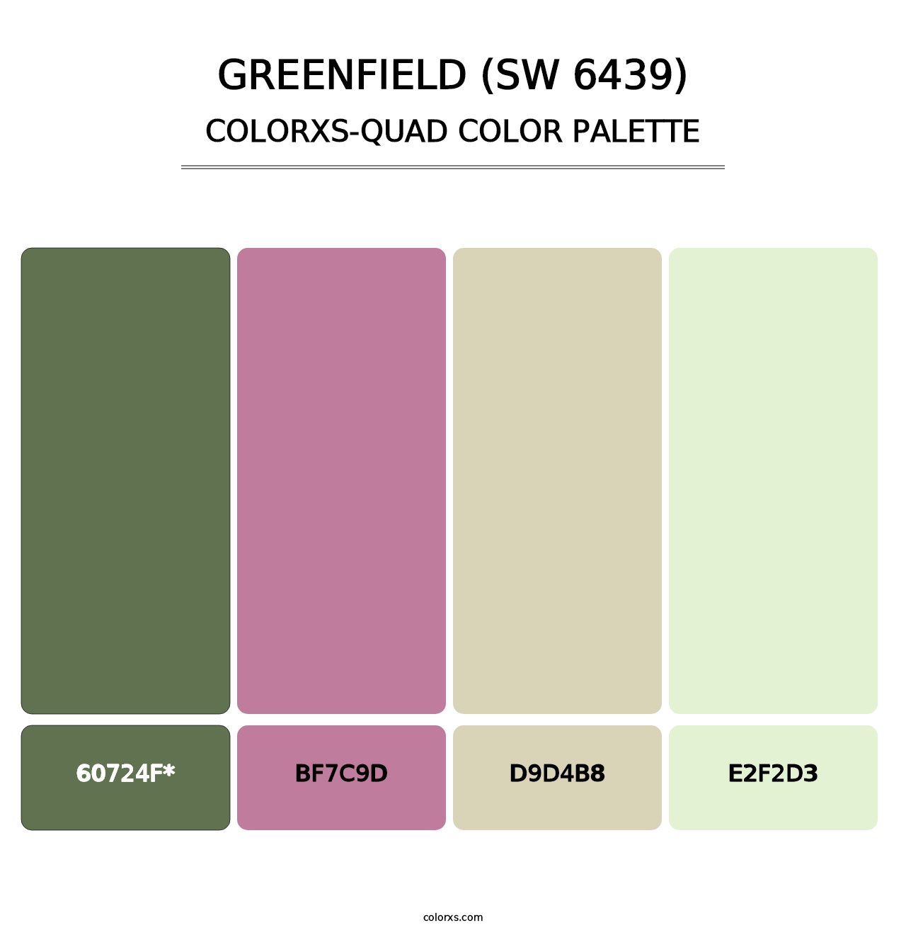 Greenfield (SW 6439) - Colorxs Quad Palette