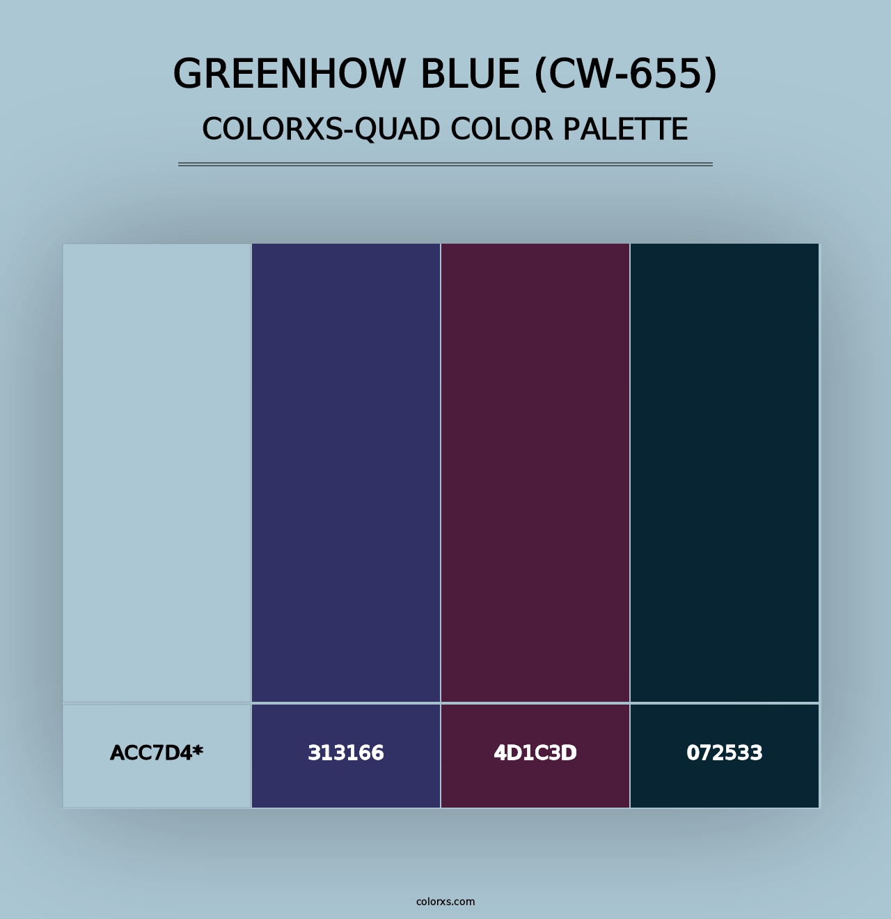 Greenhow Blue (CW-655) - Colorxs Quad Palette