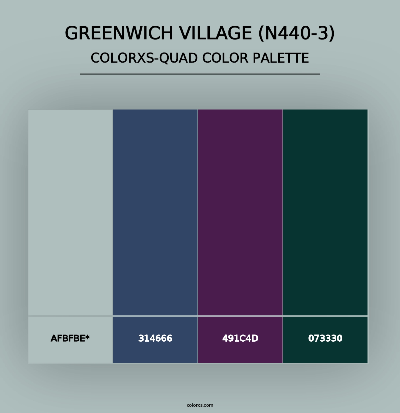 Greenwich Village (N440-3) - Colorxs Quad Palette