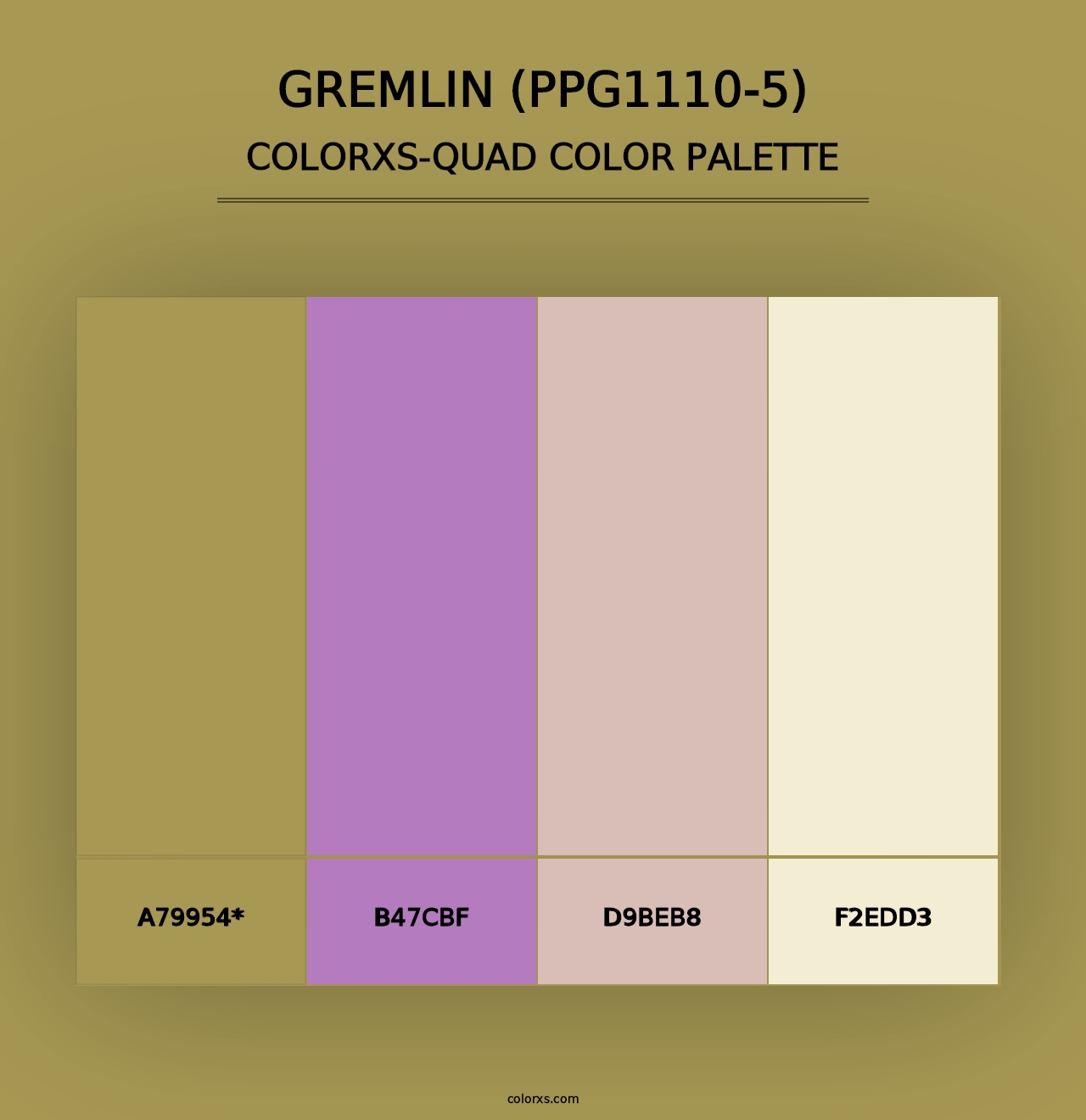 Gremlin (PPG1110-5) - Colorxs Quad Palette