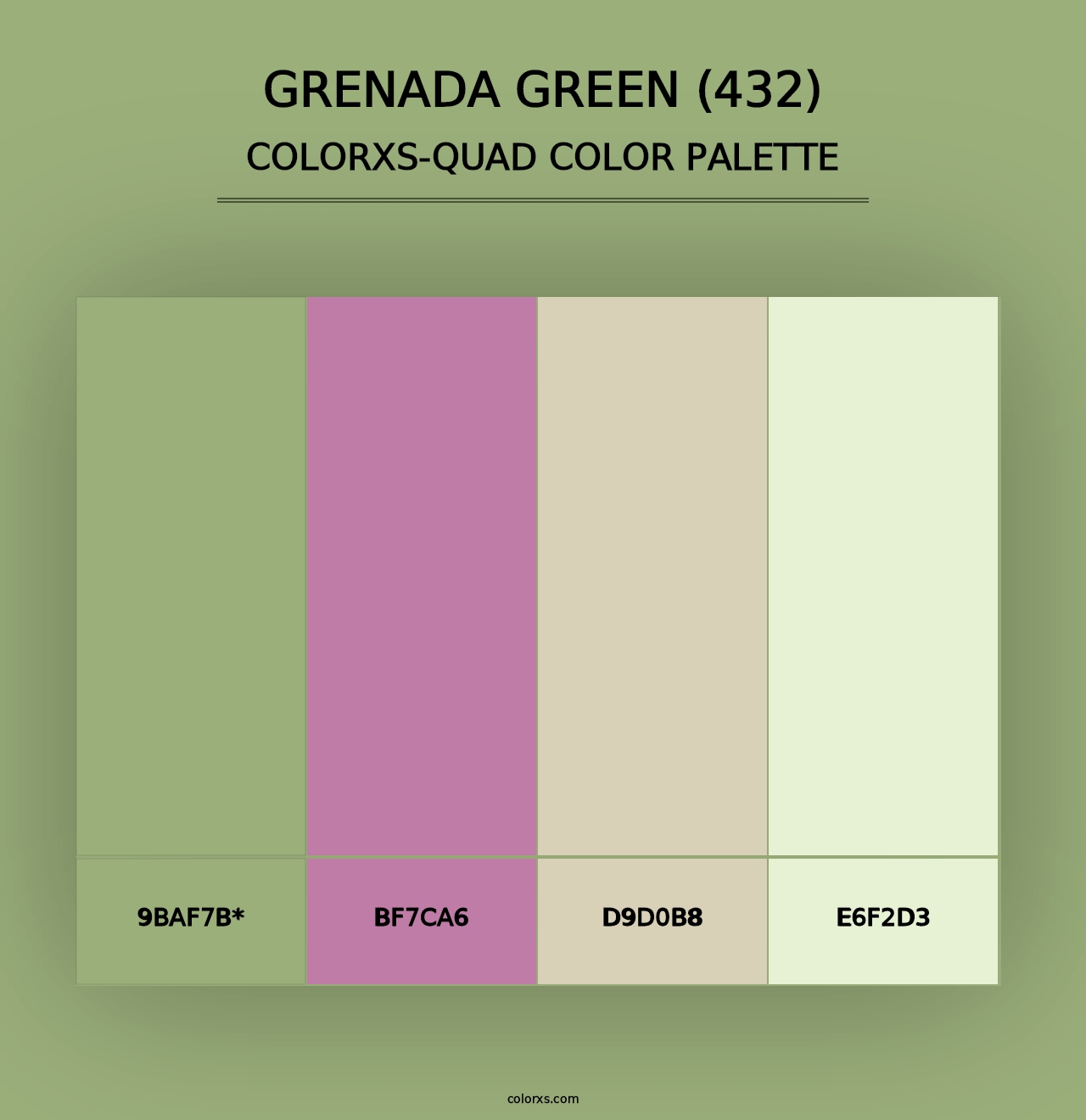 Grenada Green (432) - Colorxs Quad Palette