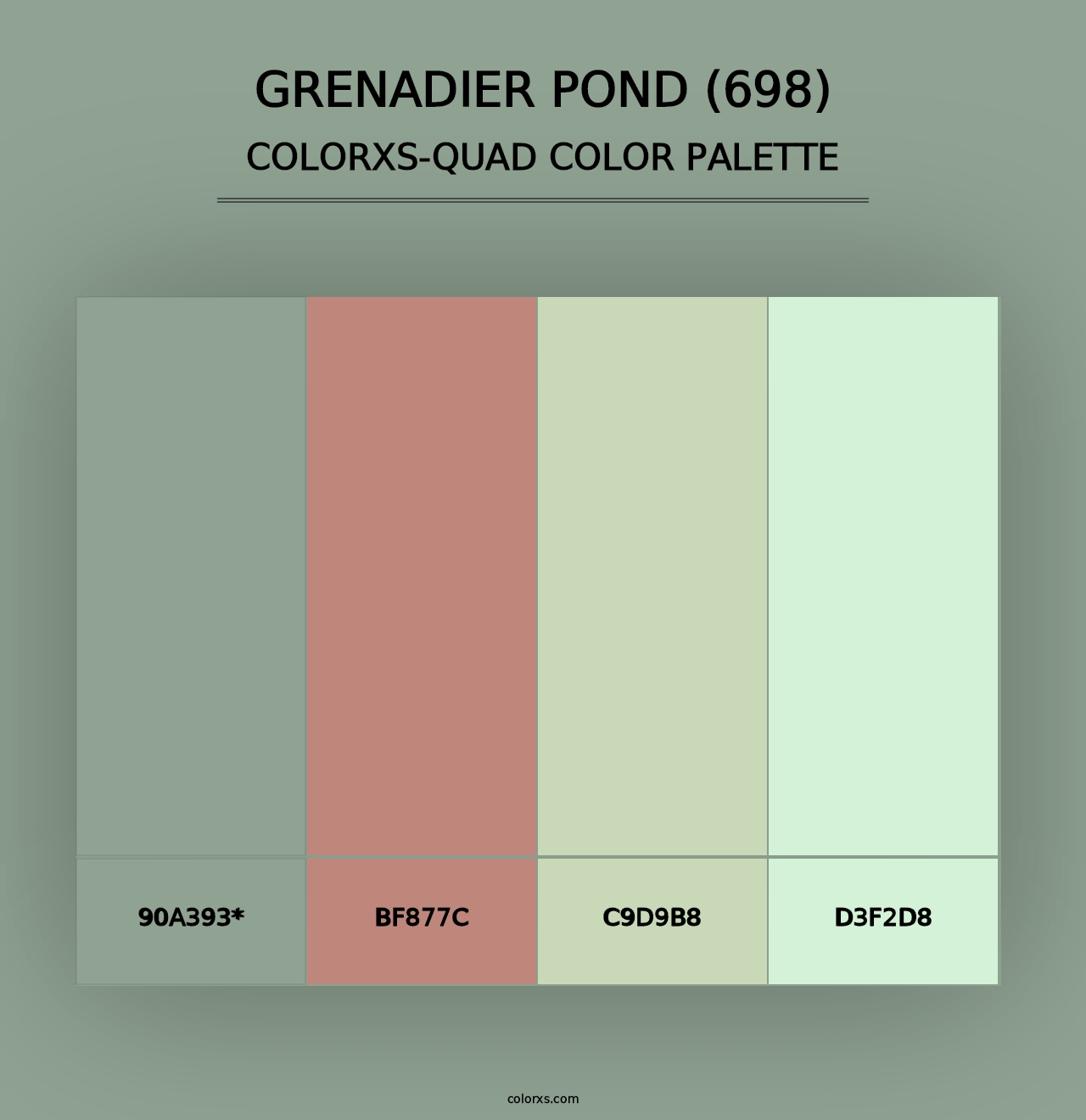 Grenadier Pond (698) - Colorxs Quad Palette