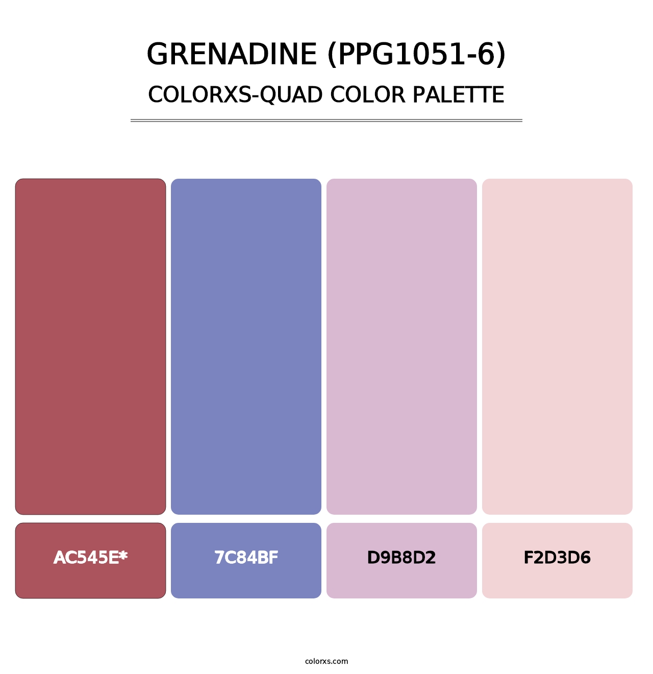 Grenadine (PPG1051-6) - Colorxs Quad Palette