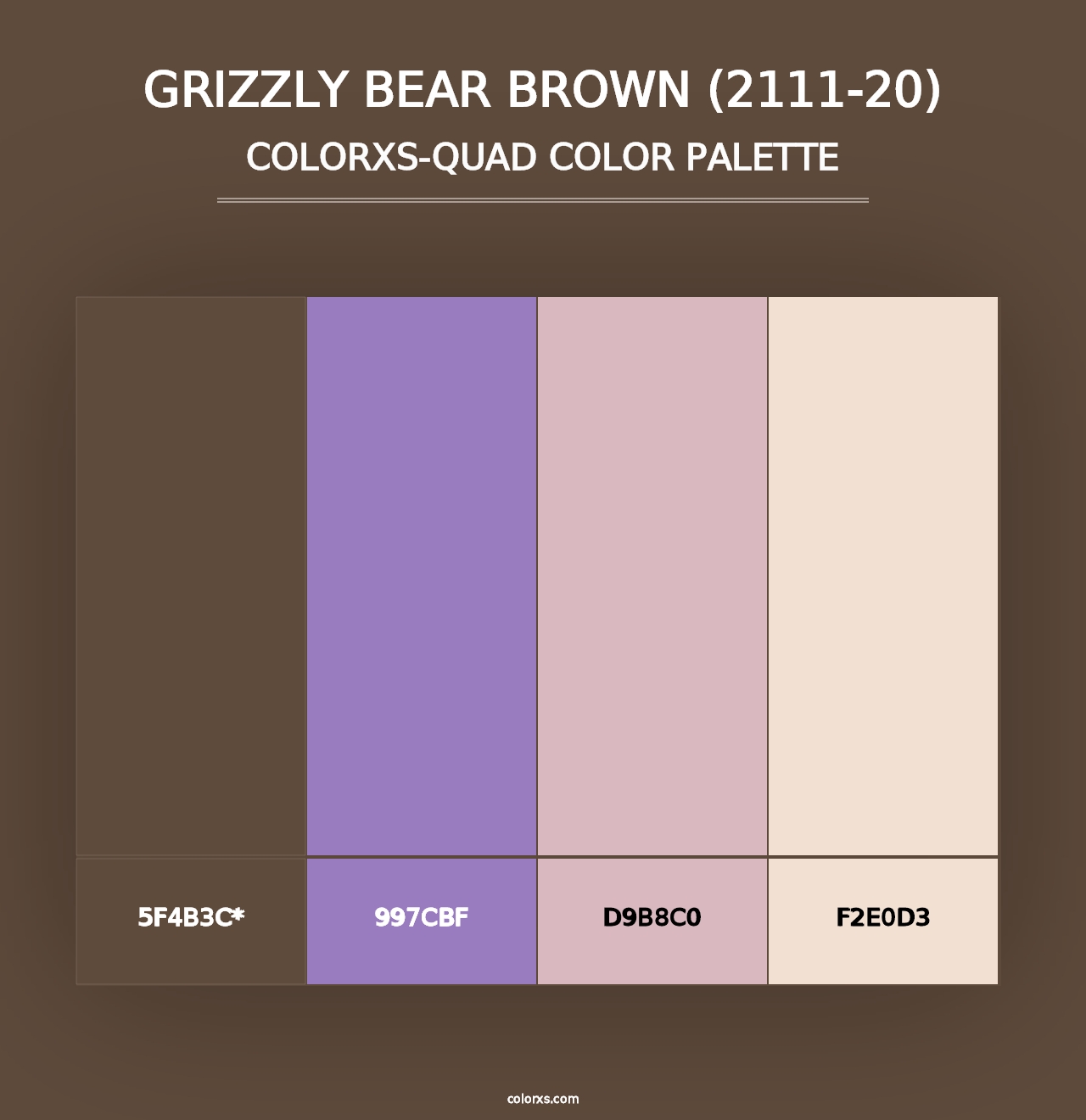 Grizzly Bear Brown (2111-20) - Colorxs Quad Palette