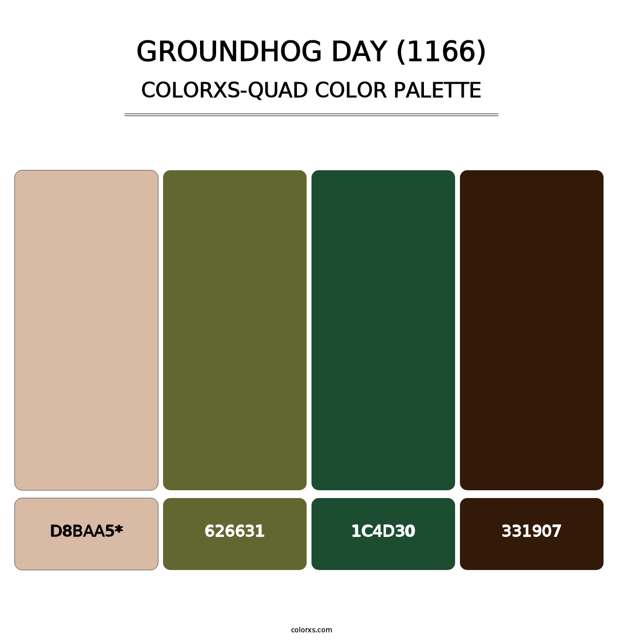 Groundhog Day (1166) - Colorxs Quad Palette