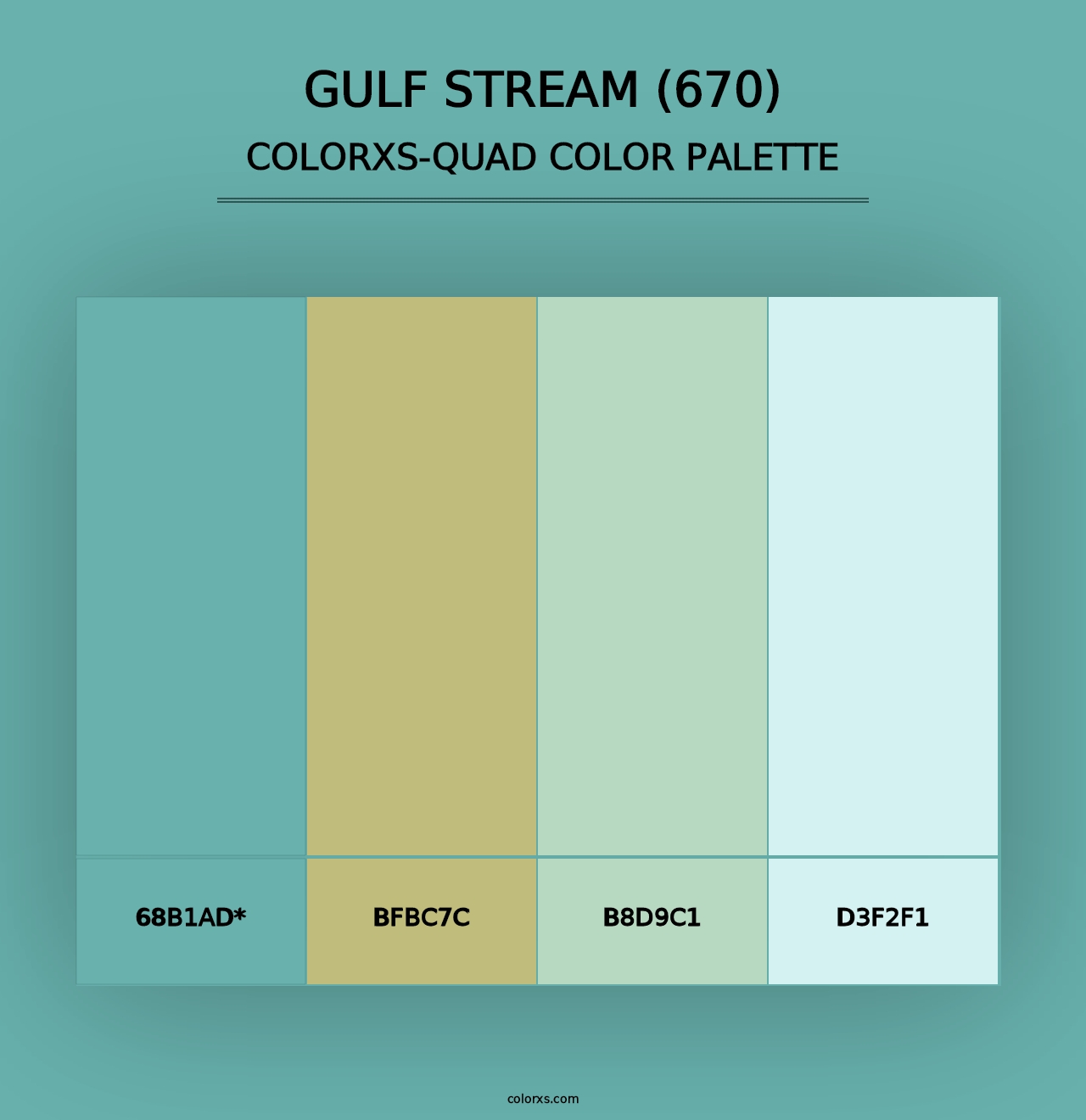 Gulf Stream (670) - Colorxs Quad Palette