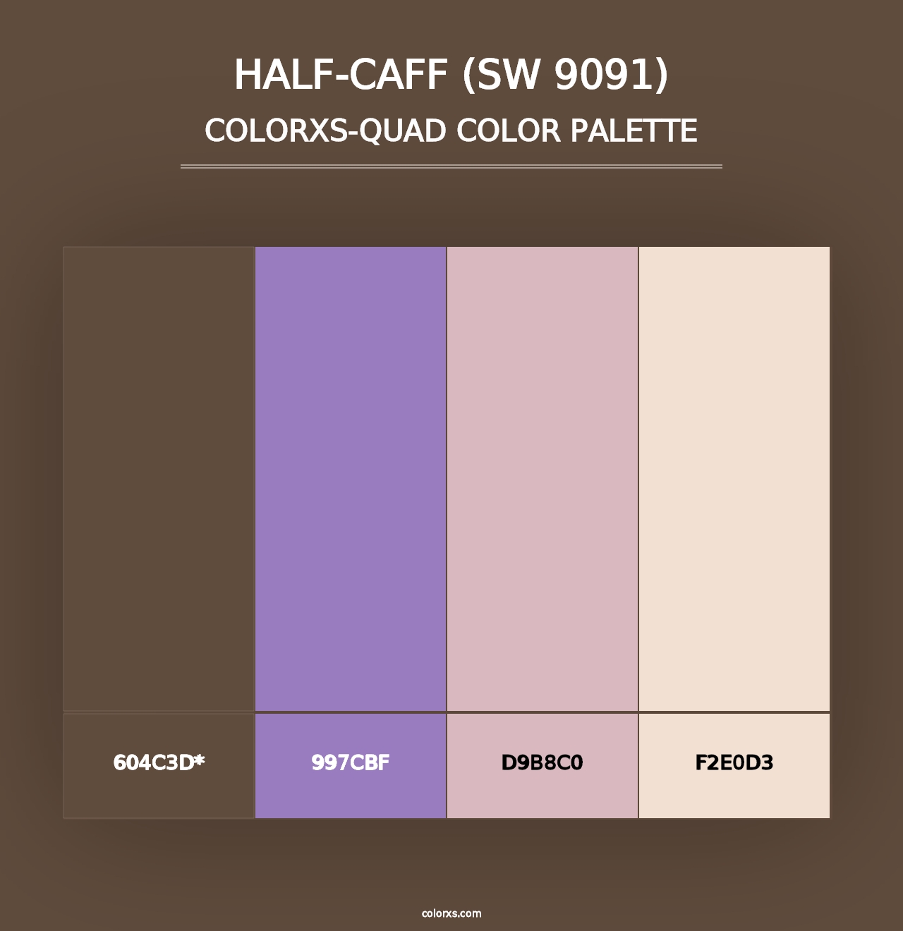 Half-Caff (SW 9091) - Colorxs Quad Palette