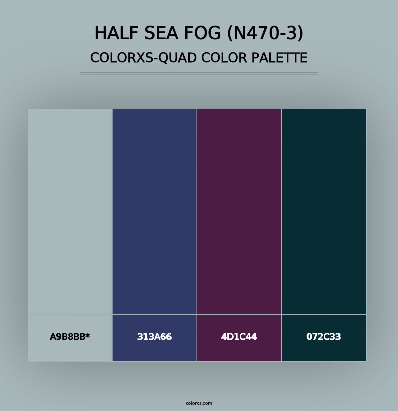 Half Sea Fog (N470-3) - Colorxs Quad Palette