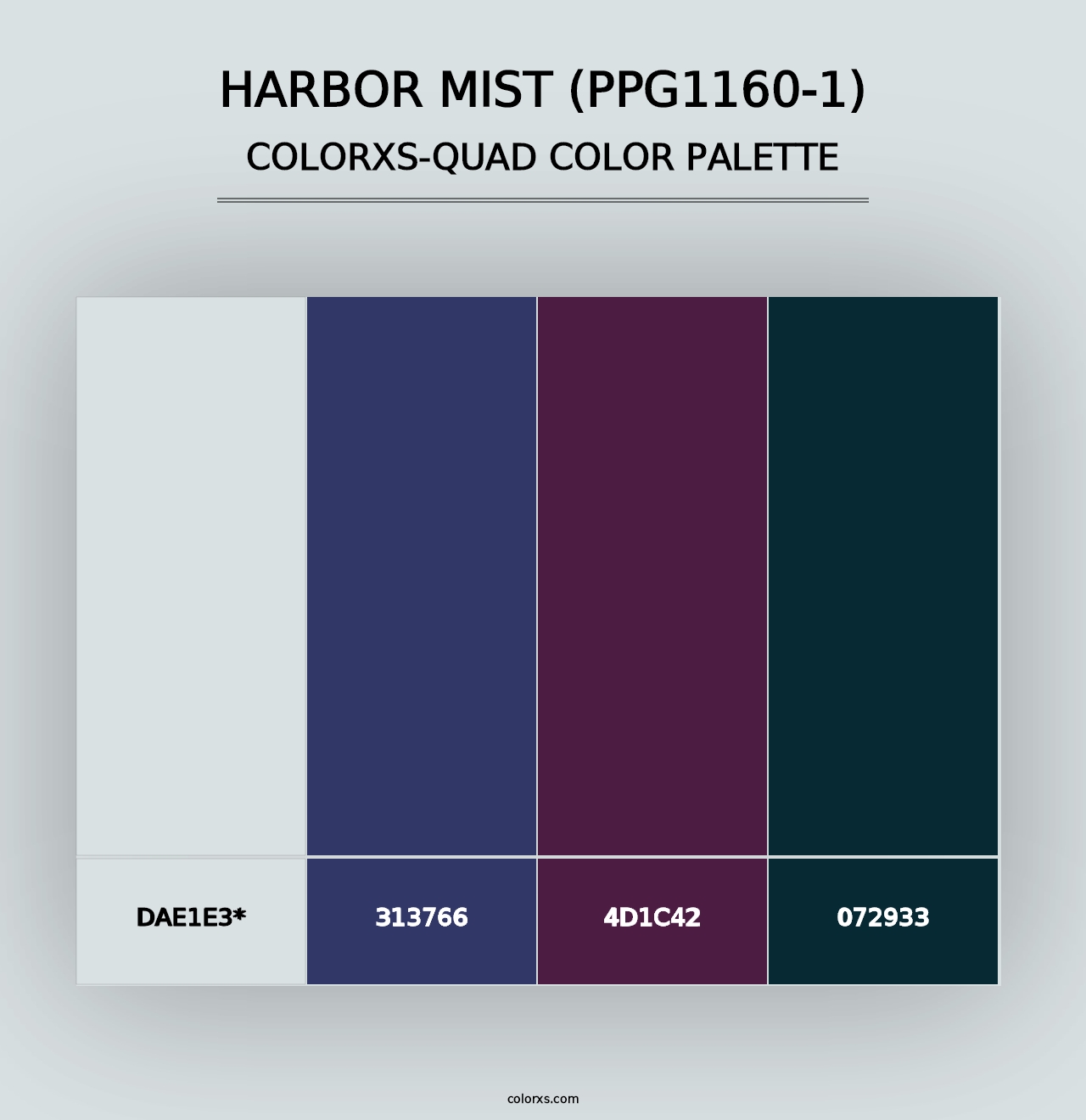 Harbor Mist (PPG1160-1) - Colorxs Quad Palette