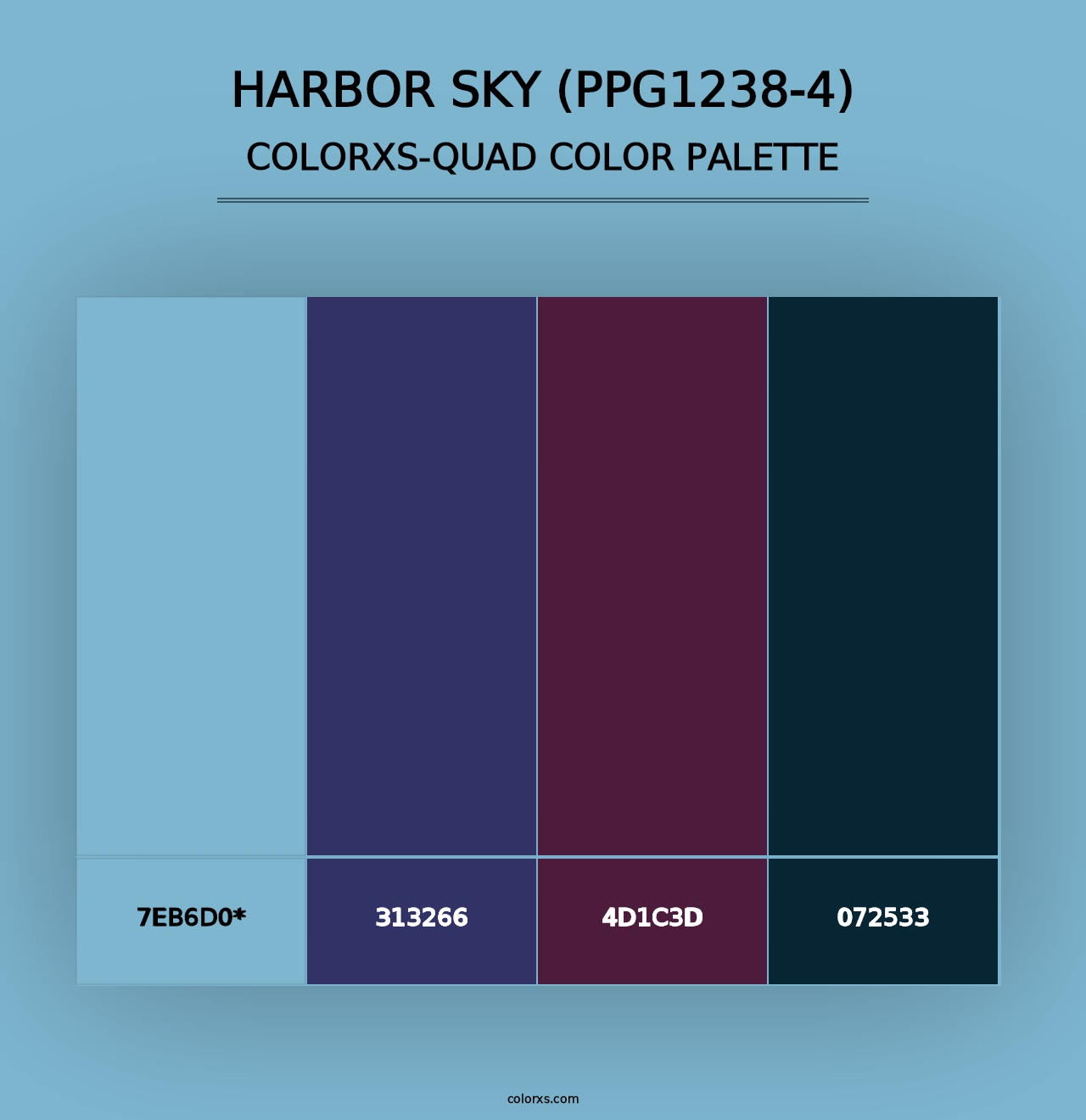 Harbor Sky (PPG1238-4) - Colorxs Quad Palette