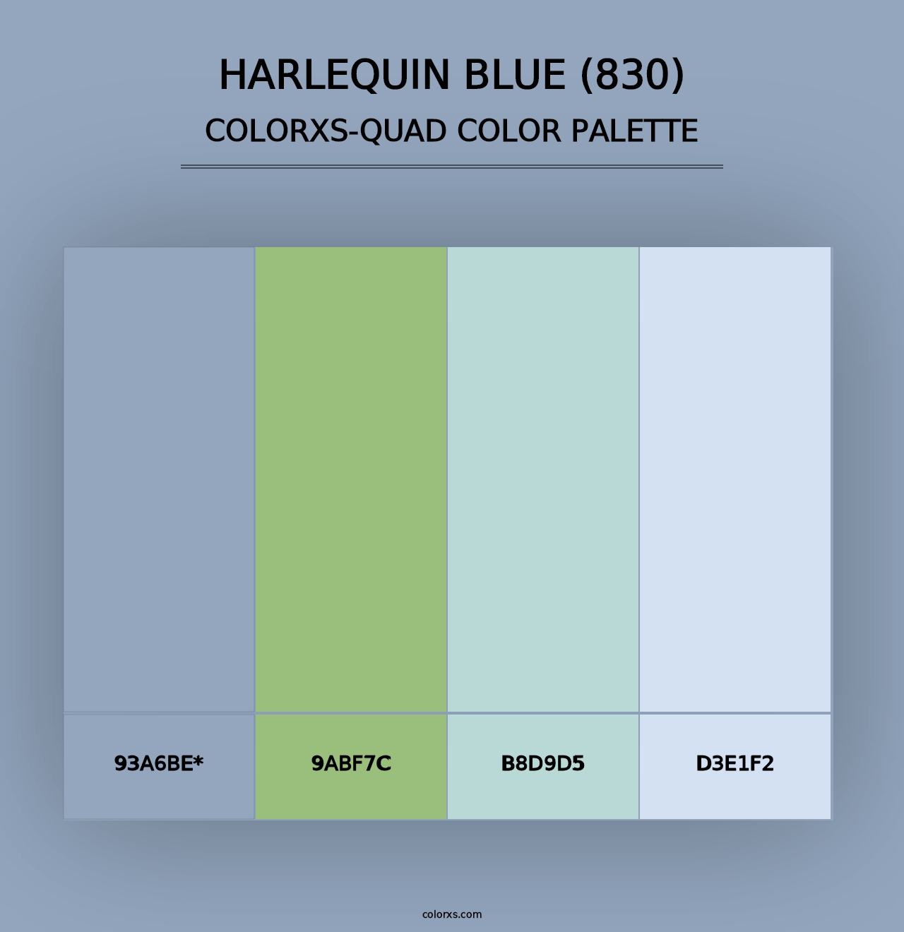 Harlequin Blue (830) - Colorxs Quad Palette