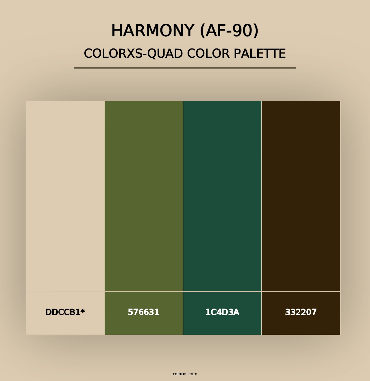 Harmony (AF-90) - Colorxs Quad Palette