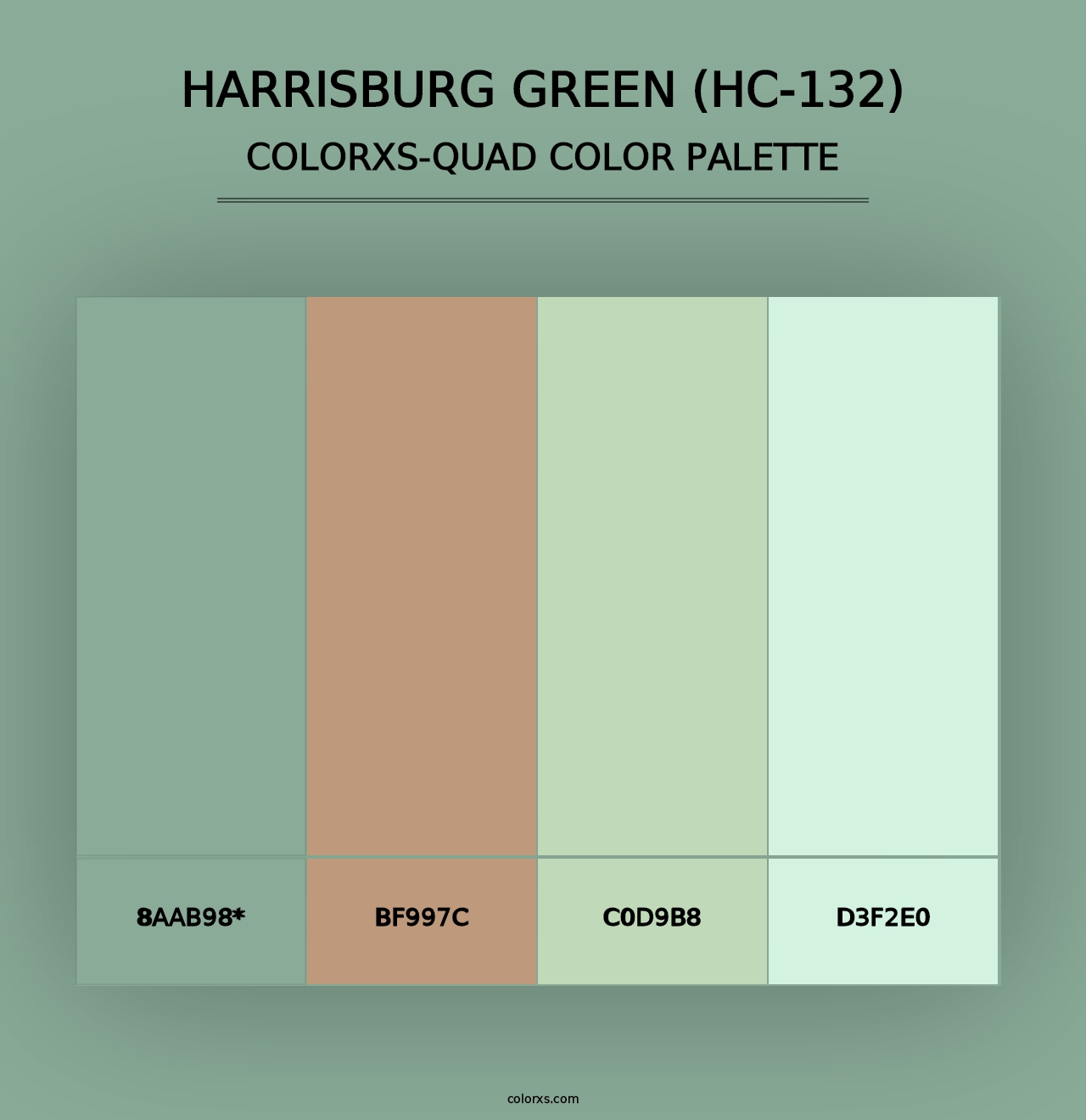 Harrisburg Green (HC-132) - Colorxs Quad Palette