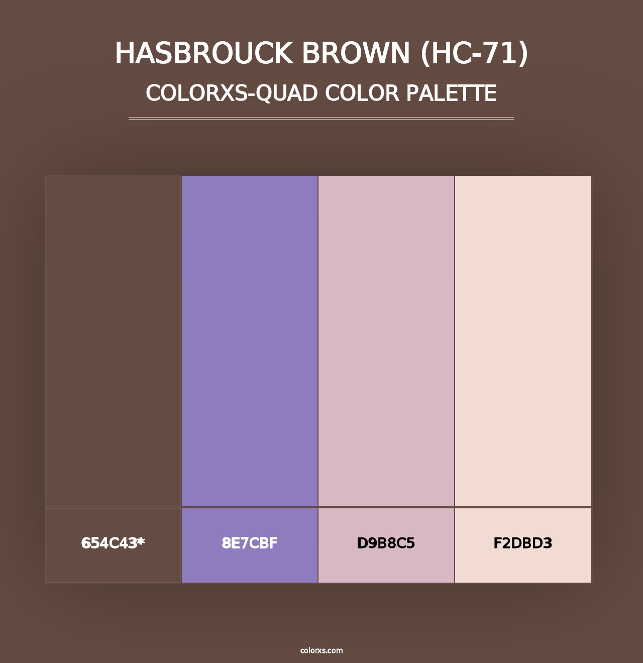 Hasbrouck Brown (HC-71) - Colorxs Quad Palette