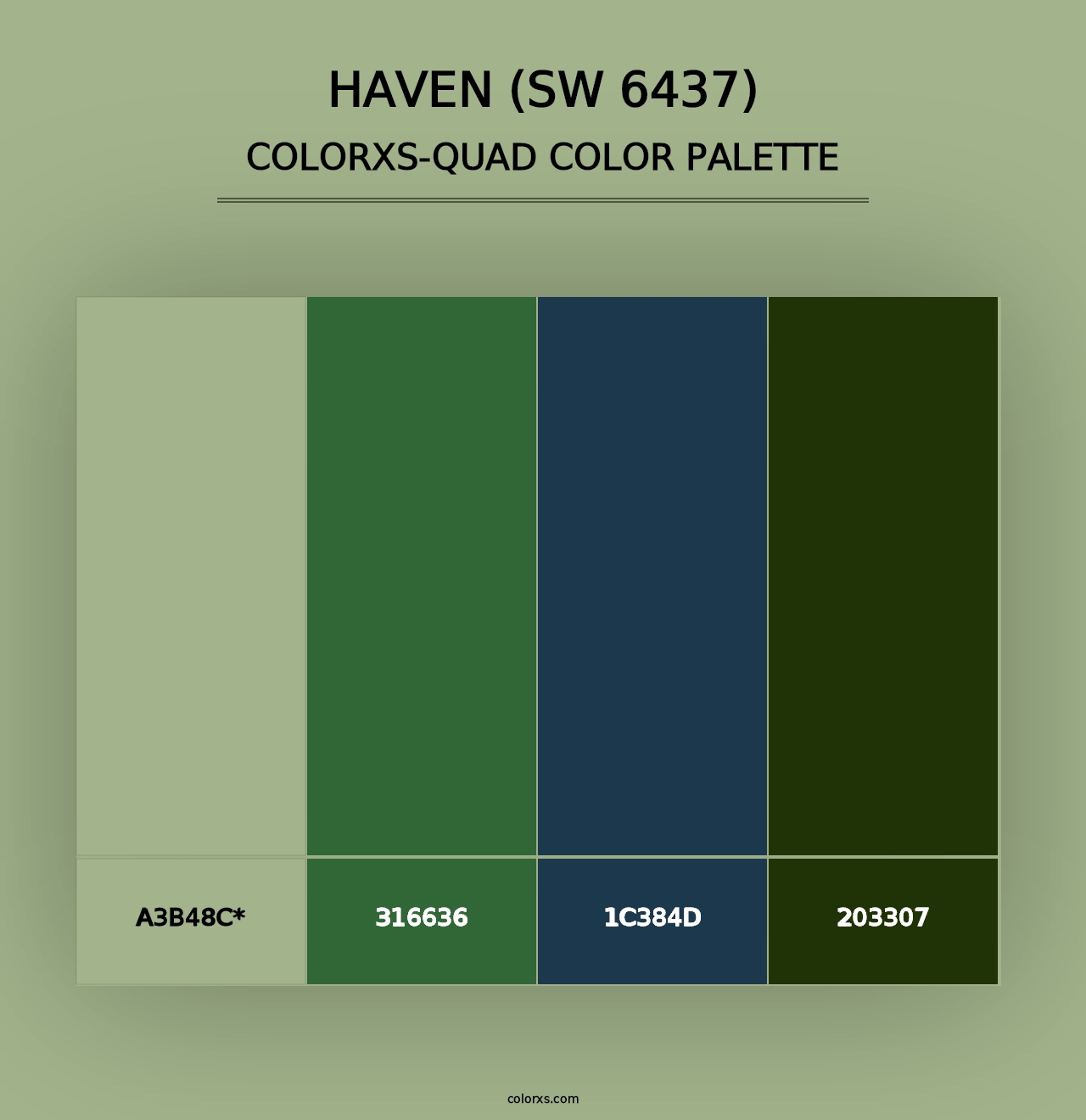 Haven (SW 6437) - Colorxs Quad Palette