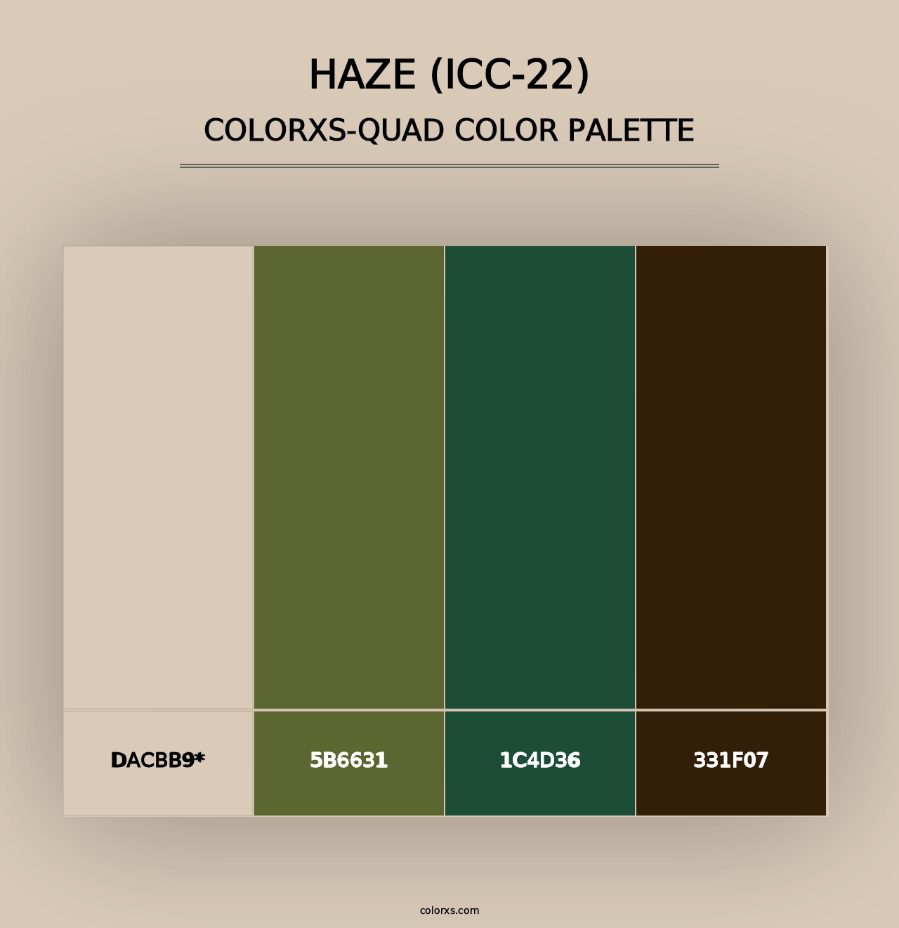 Haze (ICC-22) - Colorxs Quad Palette