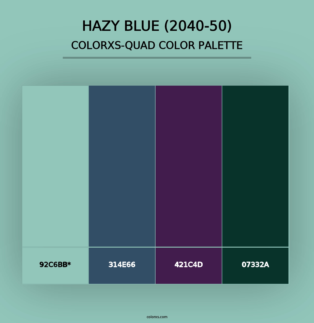 Hazy Blue (2040-50) - Colorxs Quad Palette