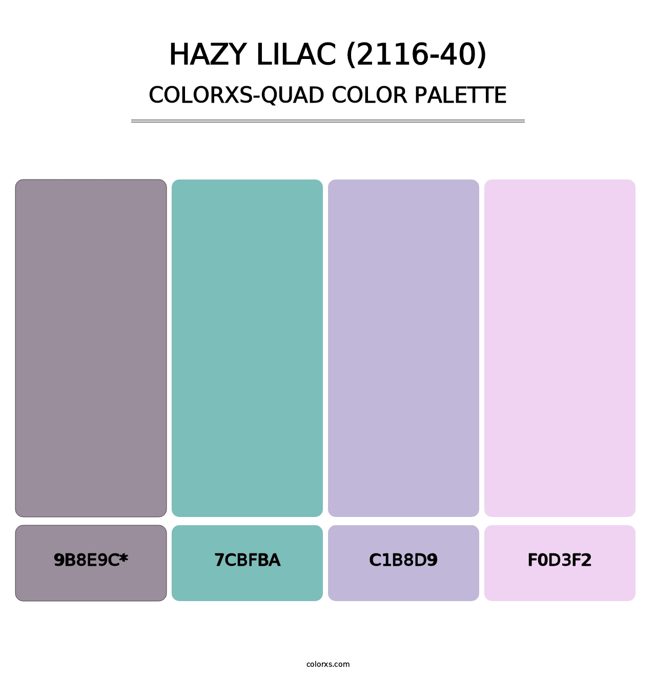 Hazy Lilac (2116-40) - Colorxs Quad Palette