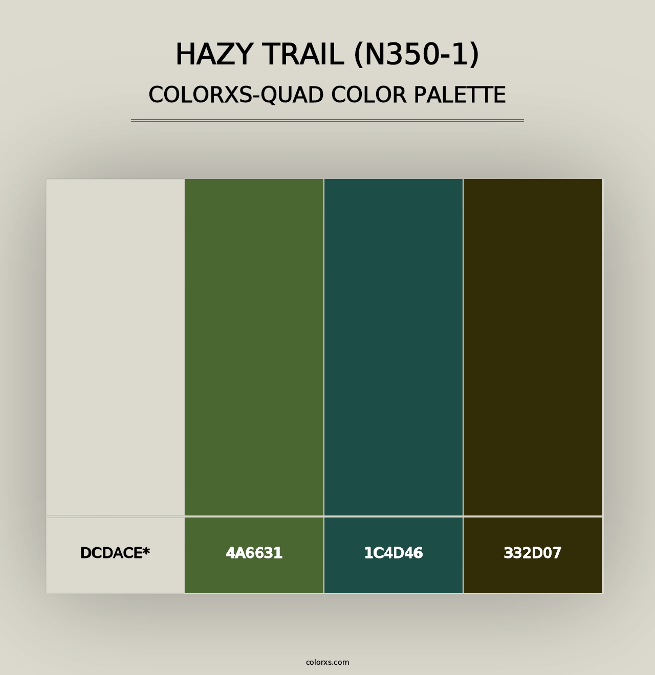 Hazy Trail (N350-1) - Colorxs Quad Palette