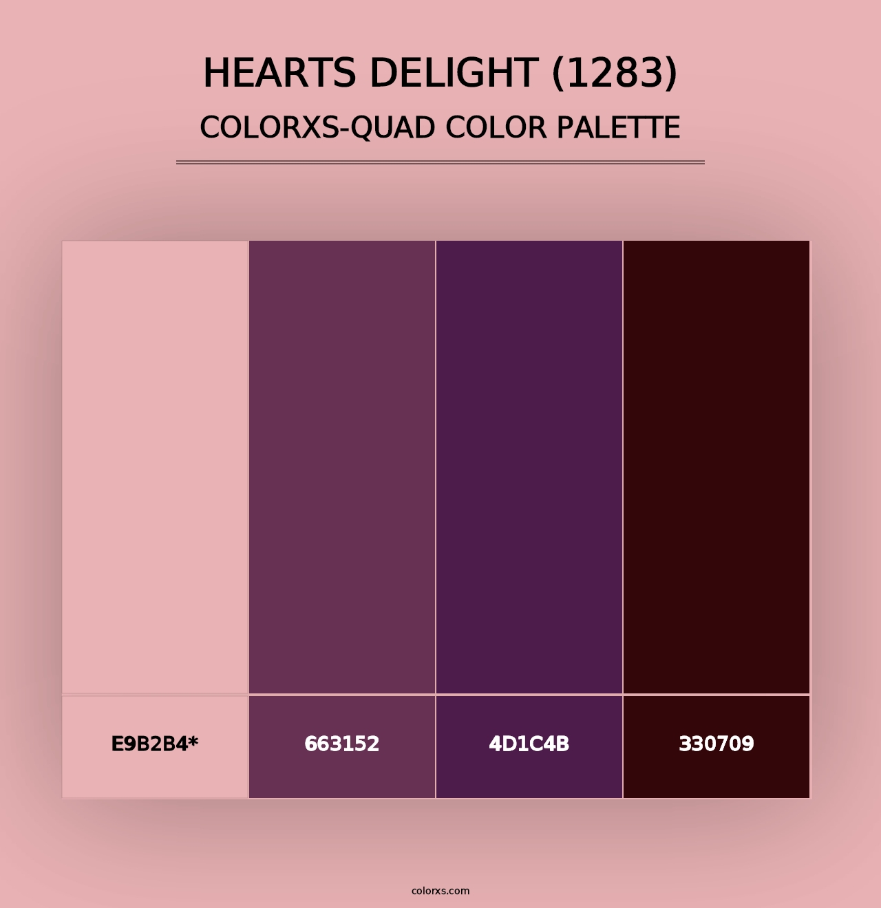 Hearts Delight (1283) - Colorxs Quad Palette