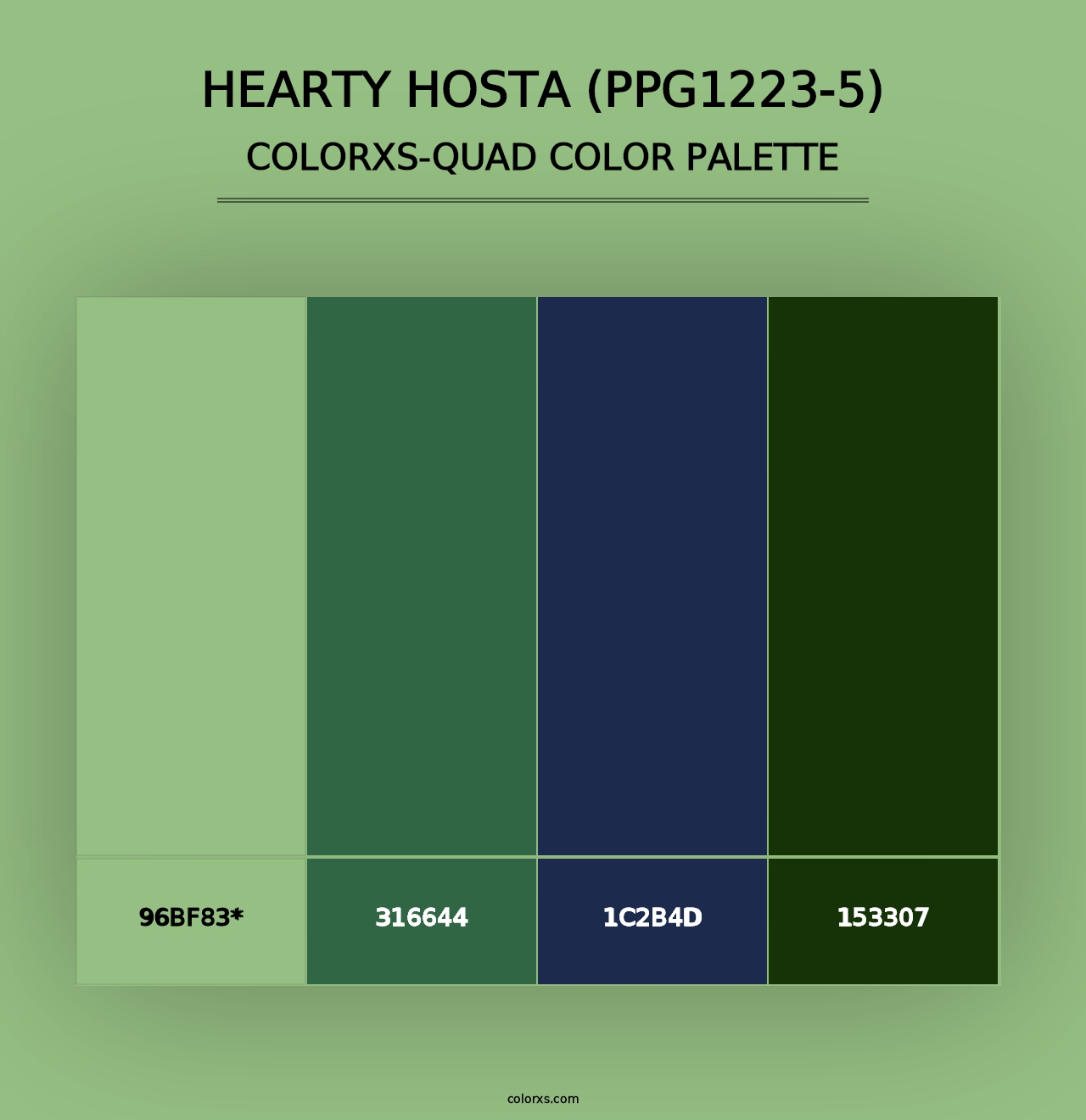 Hearty Hosta (PPG1223-5) - Colorxs Quad Palette