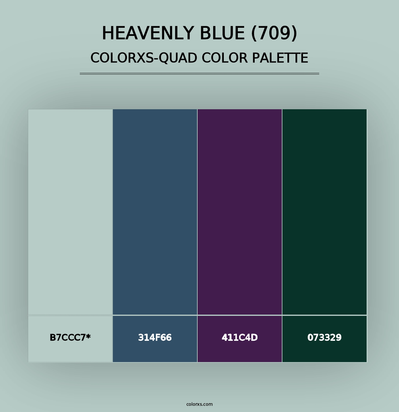 Heavenly Blue (709) - Colorxs Quad Palette