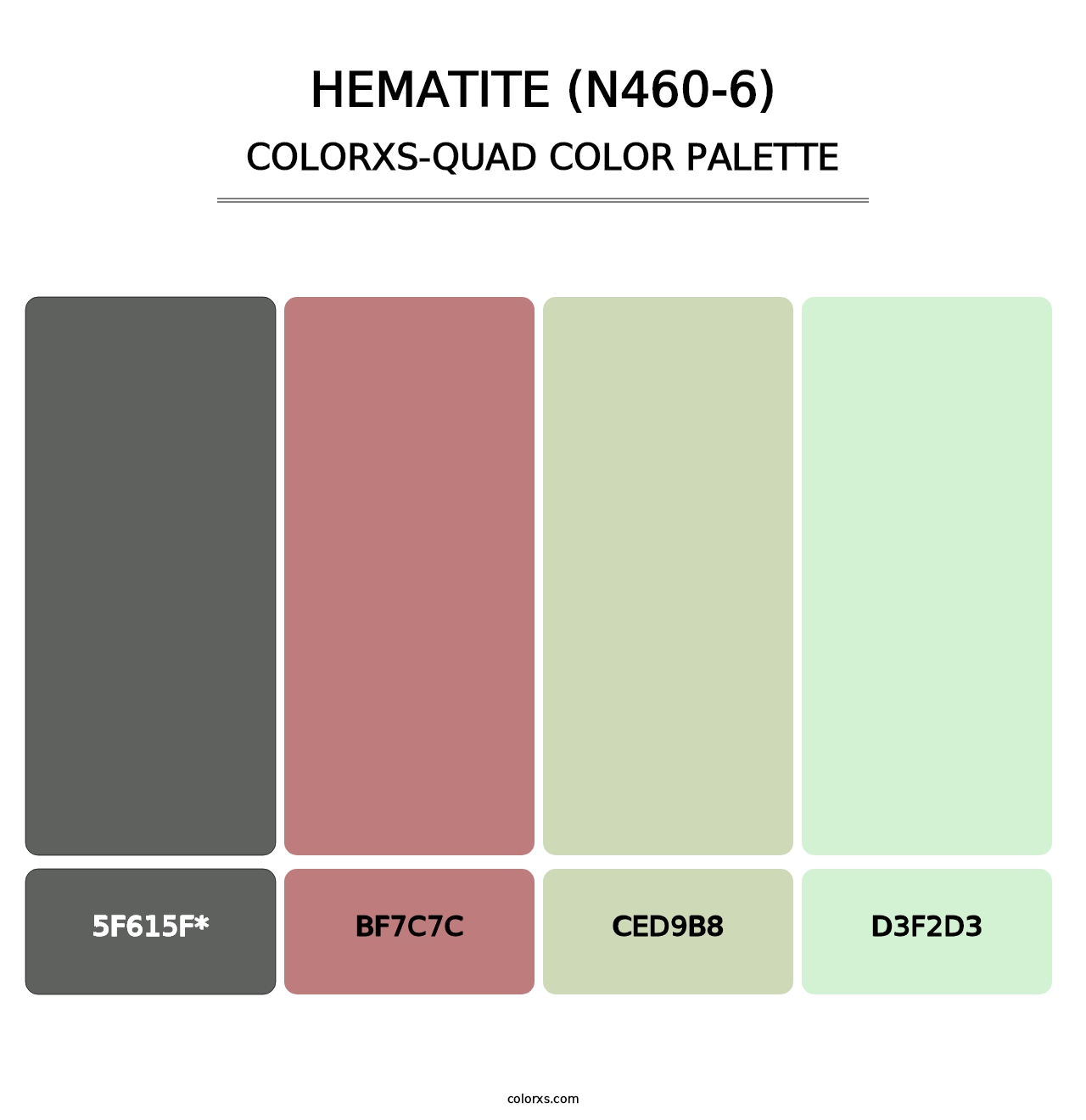 Hematite (N460-6) - Colorxs Quad Palette