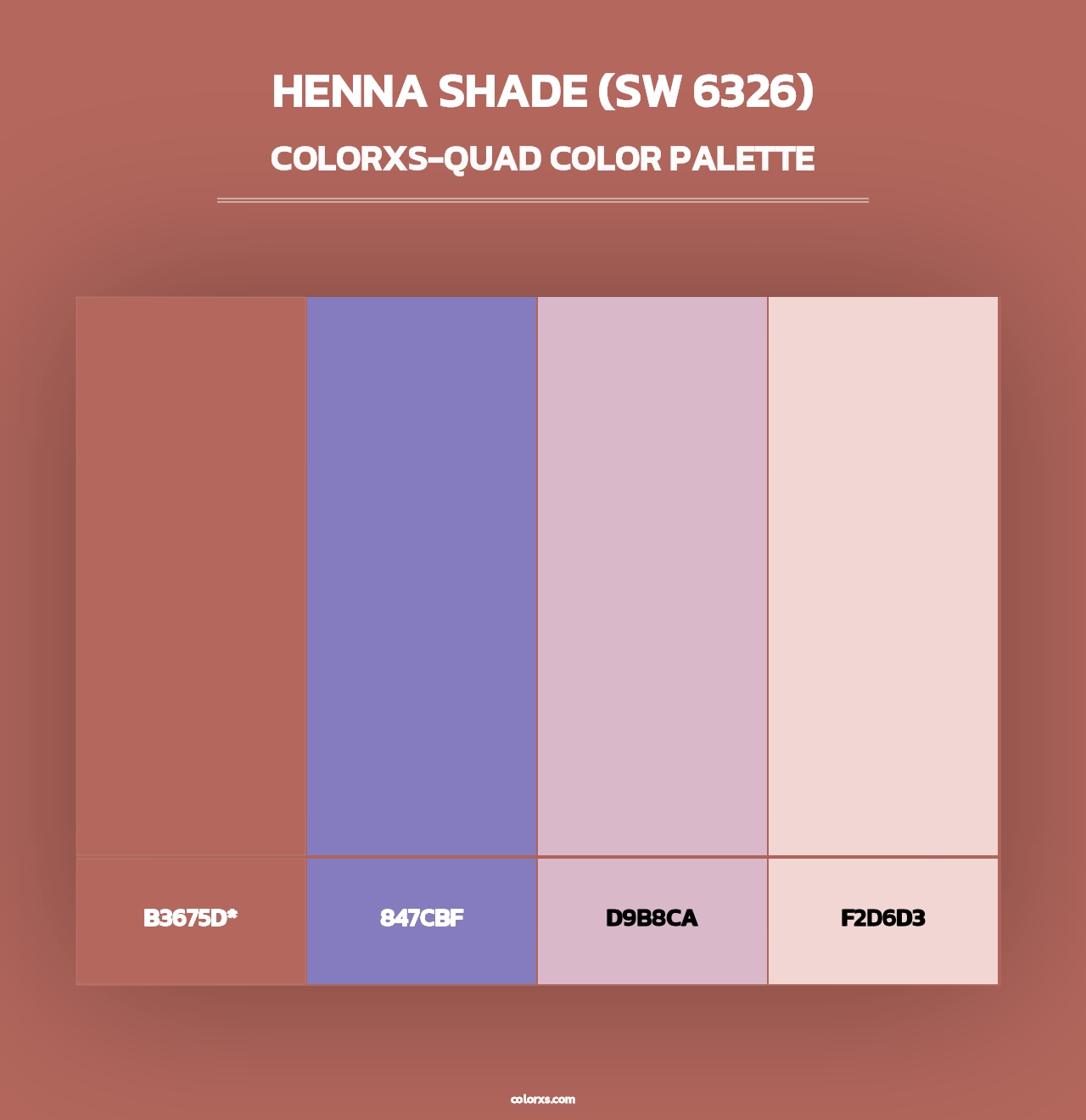 Henna Shade (SW 6326) - Colorxs Quad Palette